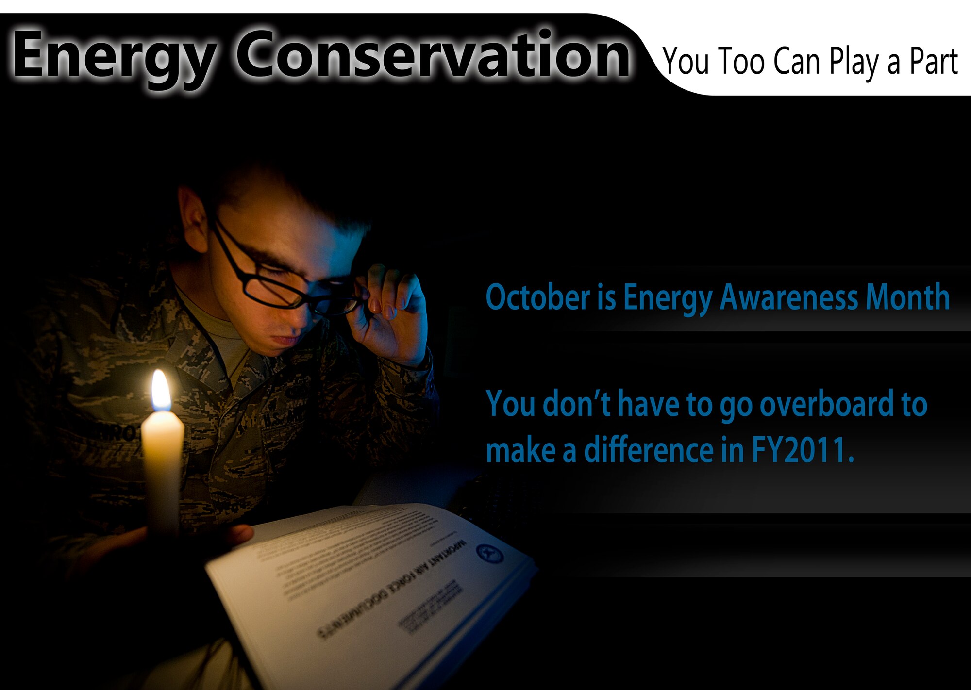 MOODY AIR FORCE BASE, Ga. -- The Air Force is currently the biggest energy user in the federal government. With October being Energy Awareness Month, kick off this fiscal year right and help reduce Moody’s energy consumption. (U.S. Air Force photo illustration/Senior Airman Jamal D. Sutter)