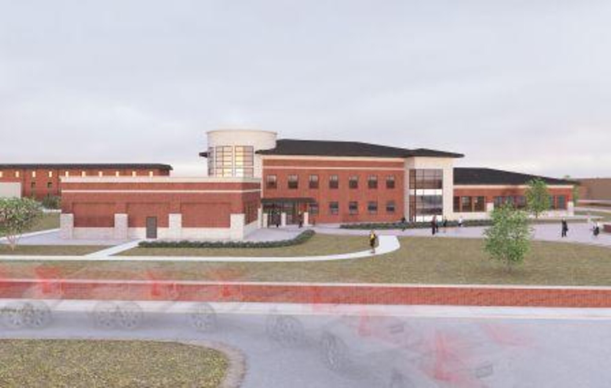 Rendering of the new Consolidated Learning Center.
(Courtesy of Lyle Trask, 17th Civil Engineer Squadron)