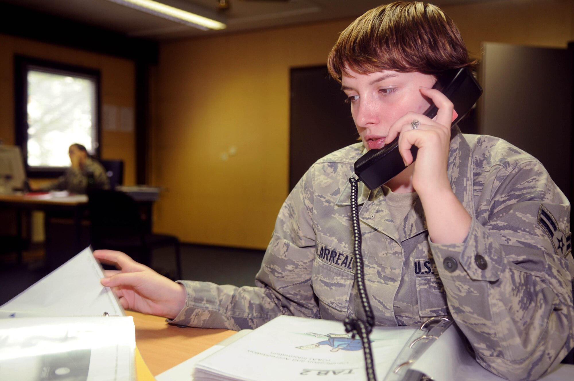 SPANGDAHLEM AIR BASE, Germany – Airman 1st Class Elizabeth Villarreal, 52nd Maintenance Group knowledge operations manager apprentice, is the 52nd Fighter Wing Top Saber Performer for the week of Oct. 1-7. (U.S. Air Force photo/Staff Sgt. Logan Tuttle)