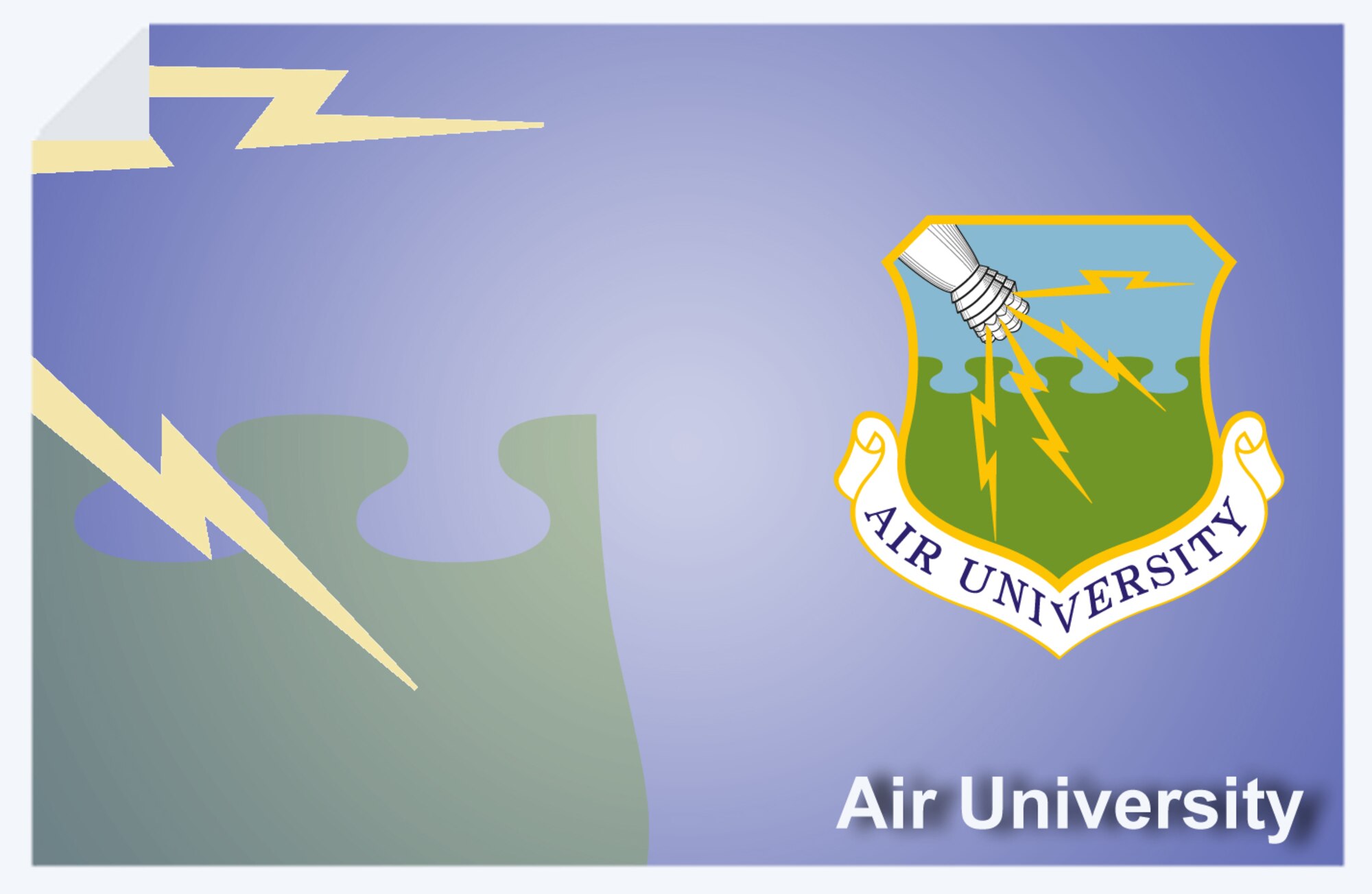 Air University web banner. (U.S. Air Force graphic by Andy Yacenda, Defense Media Activity-San Antonio)