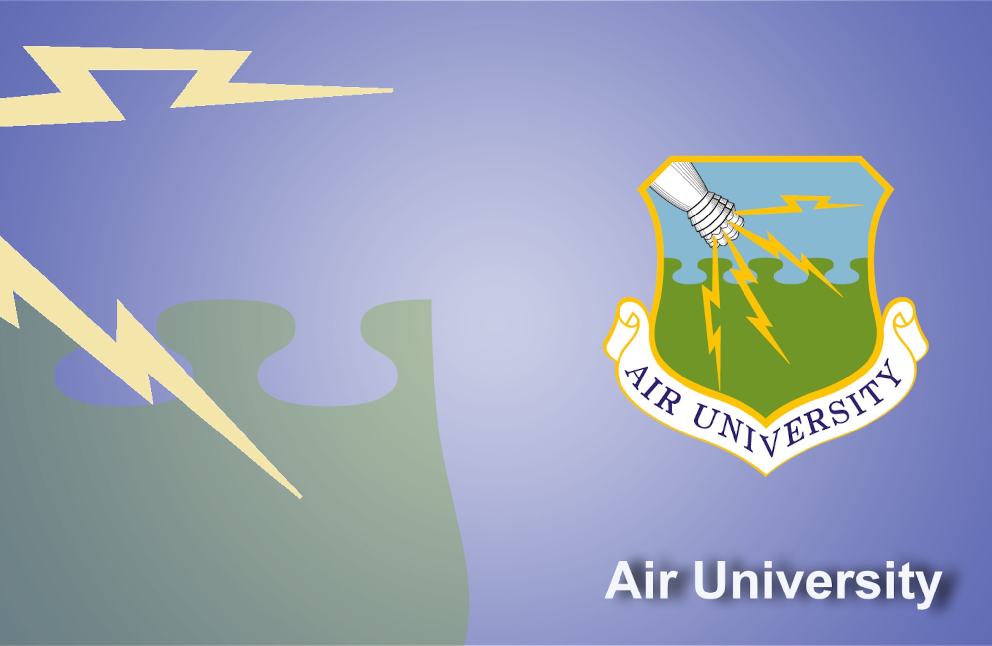 Air University fact sheet banner. (U.S. Air Force graphic by Andy Yacenda, Defense Media Activity-San Antonio)
