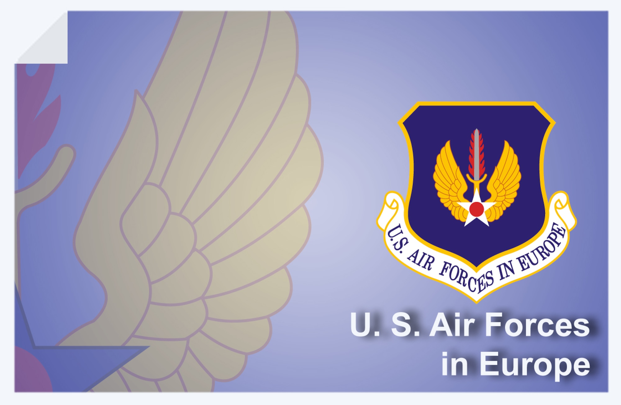 U. S. Air Forces in Europe web banner. (U.S. Air Force graphic by Andy Yacenda, Defense Media Activity-San Antonio)