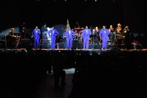 MINOT, N.D. -- The Temptations perform for the Norsk Hostfest at the N.D. State Fair Grounds here Sept. 30. Celebrating its 33rd year in service to the Scandinavian culture, the festival provides a fun, family atmosphere for Air Force Global Strike Command Airmen to rest and relax among peers, friends and fellow community members. (U.S. Air Force photo by Senior Airman Benjamin Stratton)