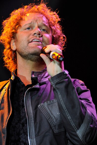 MINOT, N.D. -- David Phelps, first tenor of the Gaither Vocal Band, performs for the Norsk Hostfest at the N.D. State Fair Grounds here Sept. 30. Celebrating its 33rd year in service to the Scandinavian culture, the festival provides a fun, family atmosphere for Air Force Global Strike Command Airmen to rest and relax among peers, friends and fellow community members. (U.S. Air Force photo by Senior Airman Benjamin Stratton)
