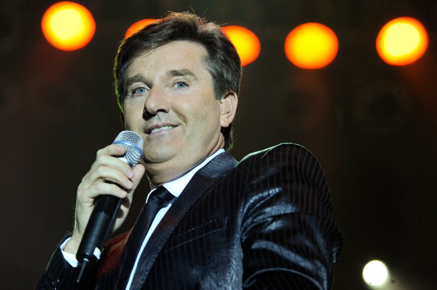 MINOT, N.D. -- Daniel O’Donnell, an Irish music artist, performs for the Norsk Hostfest at the N.D. State Fair Grounds here Sept. 30. Celebrating its 33rd year in service to the Scandinavian culture, the festival provides a fun, family atmosphere for Air Force Global Strike Command Airmen to rest and relax among peers, friends and fellow community members. (U.S. Air Force photo by Senior Airman Benjamin Stratton)