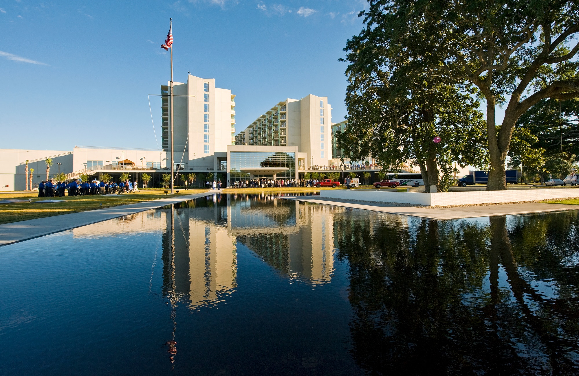 About 150 residents checked into the newly renovated and federally-funded, $188 million, 800,000 square foot Armed Forces Retirement Home in Gulfport, Miss., Oct. 5, which was destroyed by Hurricane Katrina in 2005. The AFRH home has 582 beachfront rooms equipped with individual kitchenettes, bathrooms and balconies.
(U.S. Air Force photo/Tech. Sgt. Bennie J. Davis III)