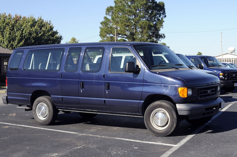 The 628th Logistics Readiness Squadron  is operating a 15 passenger van to provide a shuttle service for a 30-day trial run to measure the actual need of added transportation between Joint Base Charleston-Air Base and Weapons Station. (U.S. Navy photo/Mass Communication Specialist 1st Class Jennifer Hudson) 