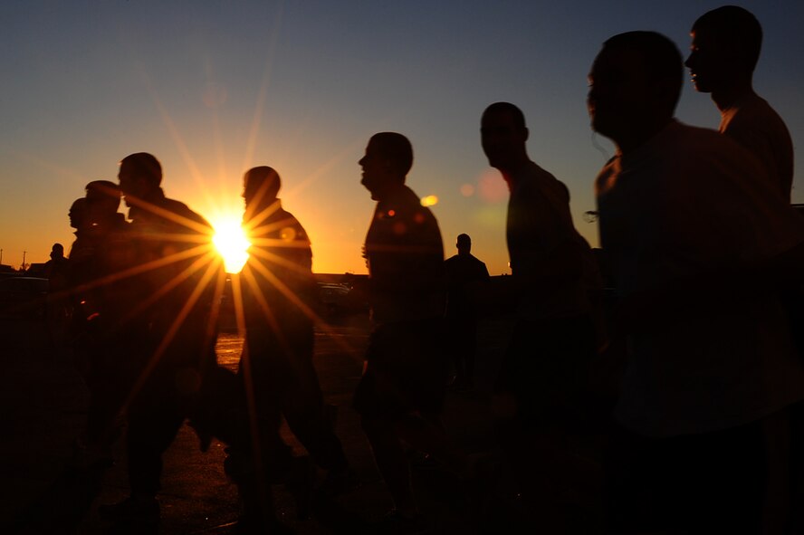 101001-F-3622C-037
ELLSWORTH AFB, S.D. – Airmen and civilians, from the 28th Bomb Wing, participate in the 2nd Annual POW/MIA Remembrance 5k Run, Oct. 1. The run honored fallen servicemembers, prisoners of war and those missing in action. (U.S. Air Force photo/Senior Airman Kasey Close)
101001-F-3622C-115
ELLSWORTH AFB, S.D. – Tech. Sgt. Sheryl Kelly, 28th Munitions Squadron munitions inspection NCO in-charge, runs by the 28th Bomb Wing Headquarters Building during the 2nd Annual POW/MIA Remembrance 5k Run, Oct. 1. More than 400 participated in the run. (U.S. Air Force photo/Senior Airman Kasey Close)
100101-F-3622C-119
ELLSWORTH AFB – Staff Sgt. Toribio Garcia, 28th Bomb Wing paralegal, crosses the finish line of the 2nd Annual POW/MIA Remembrance 5k Run, Oct. 1. Sergeant Garcia finished first out of more than 400 participants. (U.S. Air Force photo/Senior Airman Kasey Close)
