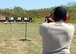 ABILENE, Texas-- Senior Airman Roderick Jackson, 7th Security Forces Squadron, shoots a target during the 3rd annual Gun-N-Hoses Competition at the Warren Dodson Training Facility here, Oct. 2. The competition is a way for Dyess Airmen to interact with the Abilene community. Abilene firefighters, police officers and Dyess’ Security Forces Airmen competed against one another in a friendly competition of skills that included a hose pull, dummy drag and pistol shooting. (U.S. Air Force photo/ Senior Airman Felicia Juenke)