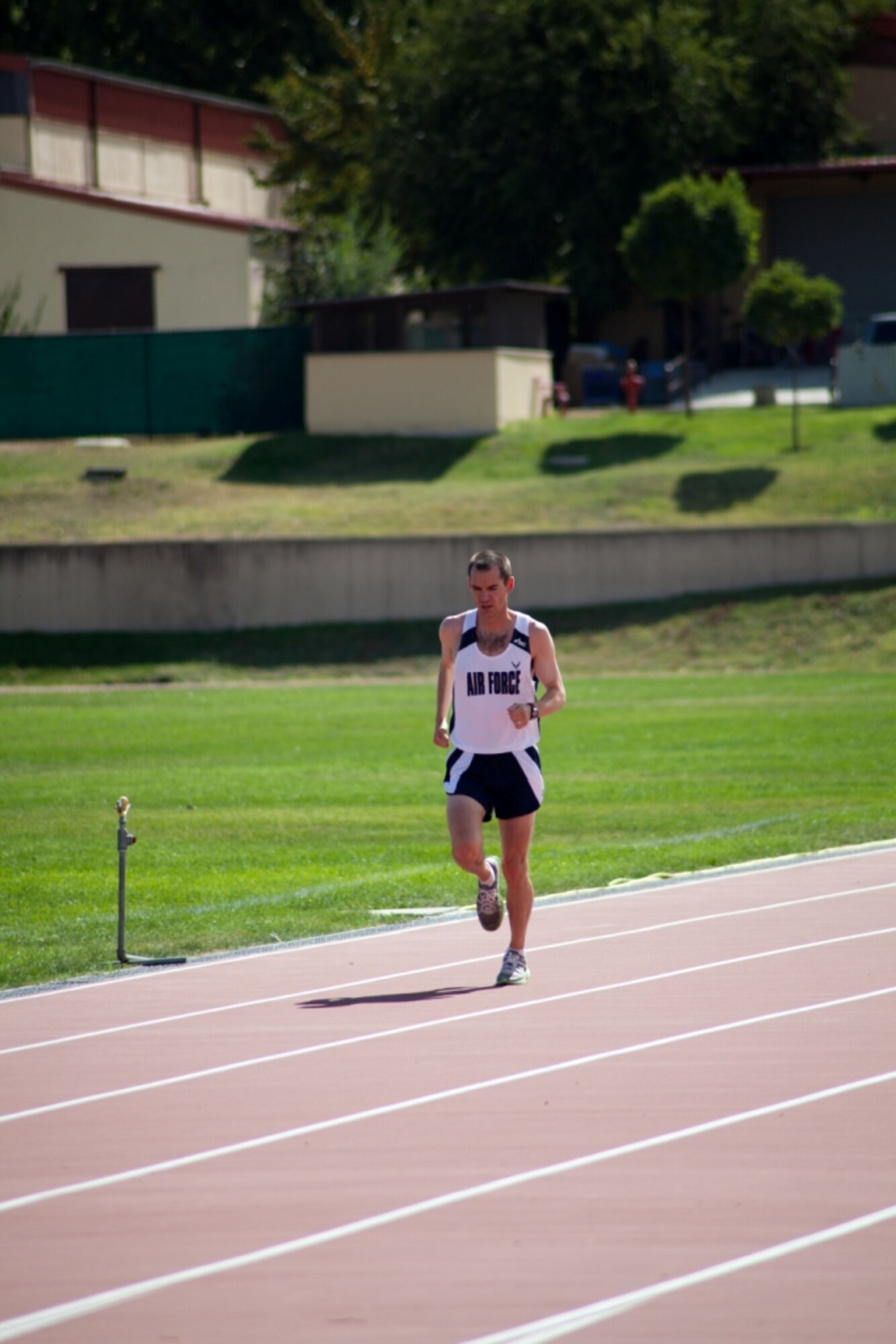Capt. Benjamin Sandy, chief of international training at the Office of Defense Cooperation-Turkey in Ankara, Turkey, and his wife, Angie, are preparing to qualify and to run the marathon in the 2012 U.S. Olympic Trials in Houston. A Newcastle, Wyo., native, who ran track in high school and at Dana College in Blair, Neb., Capt. Sandy ran the U.S. Air Force Marathon in September as part of the U.S. Air Forces in Europe team. (Courtesy photo)
