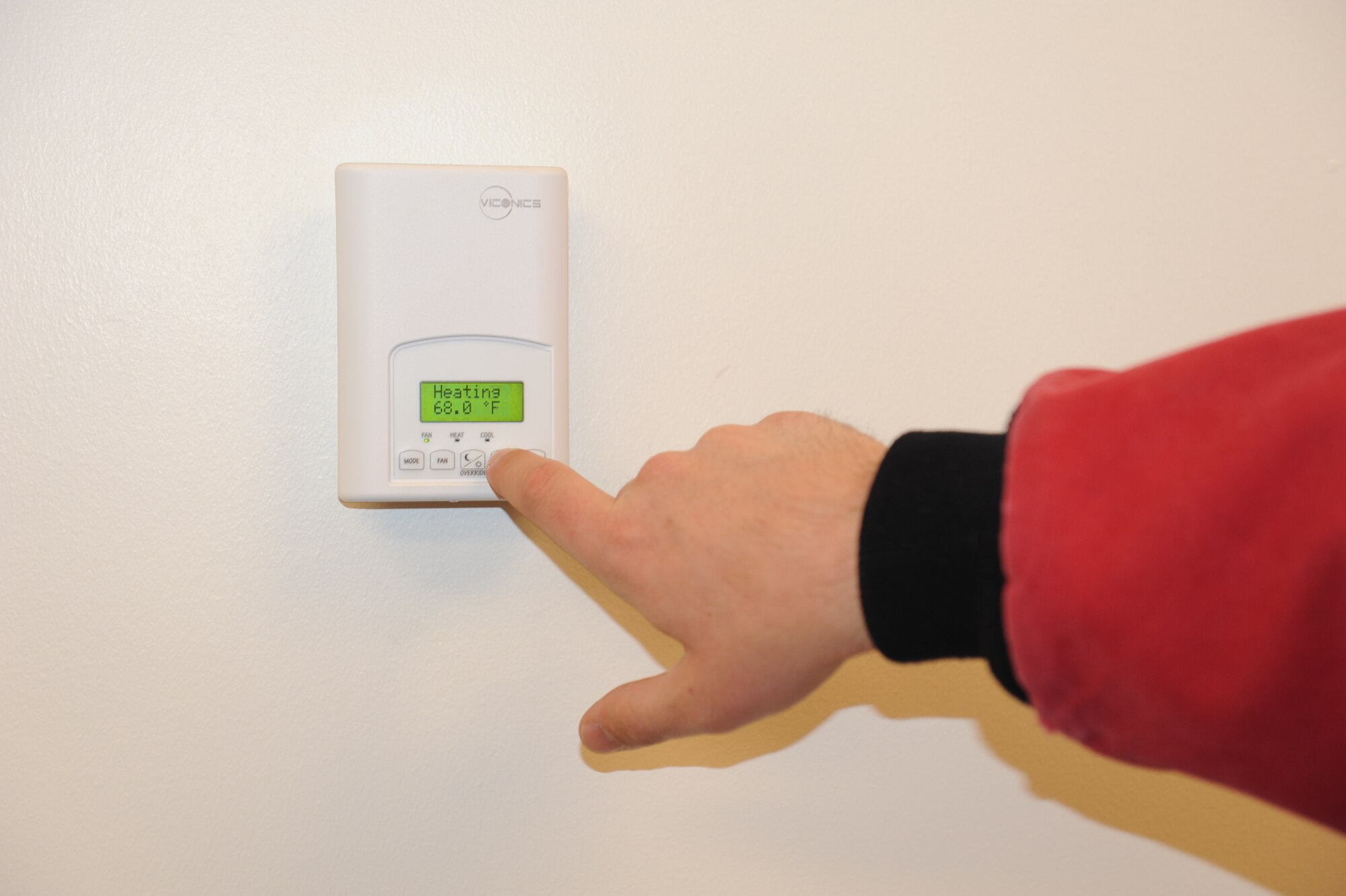 Reducing the thermostat to 68 degrees can significantly reduce energy consumption at home or the office. (Photo by John Pennell/JBER PAO)