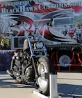 MINOT AIR FORCE BASE, N.D. -- A motorcycle merchant, who is very supportive of the U.S. military, came to the Base Exchange in an effort to meet the men and women of Minot AFB and to showcase some of their products here Oct. 6. The visiting merchant is a motorcycle parts company that only sells products to military members and their families. According to James Campbell, the company’s chief executive officer, “There were no companies out there who catered to military members and their unique needs, because of their commitment to the military. As a former military member, I know firsthand how difficult it can be to try to buy motorcycle parts from wherever you are stationed in the world and I wanted to start a business that helps the individual with whatever his or her needs are.”  (U.S. Air Force photo by Staff Sgt. Keith Ballard)
