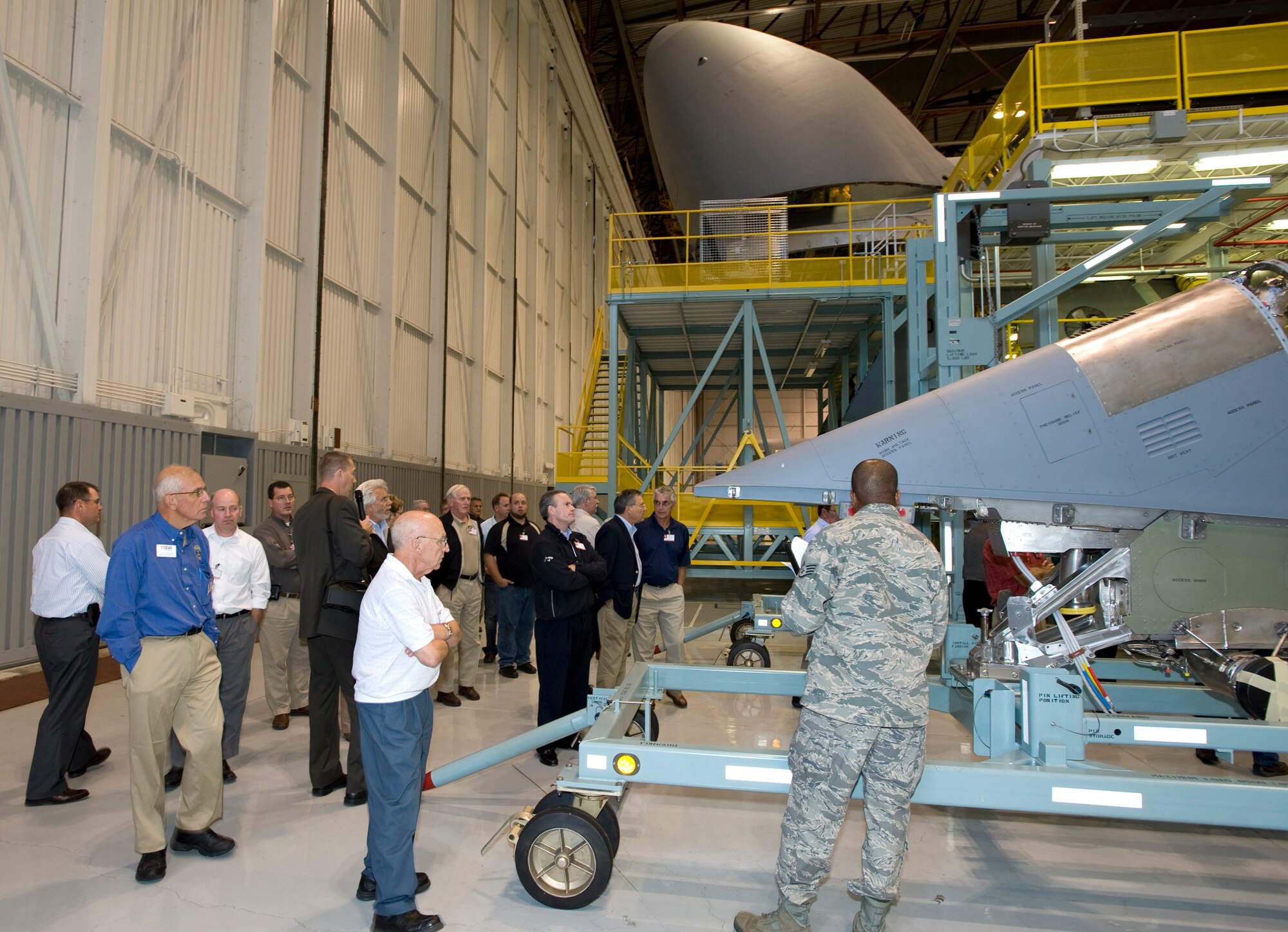 Westover civic leaders tours of C-130 and C-5 production lines at the Lockheed-Martin plant on Dobbins Air Reserve Base, Ga.  The group of employers and community leaders traveled from Westover to Dobbins Oct. 1-2 in order to gain a better understanding of what the Air Force Reserve does.  (Lockheed-Martin courtesy photo)