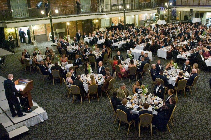 Four hundred members of Wing One attended the Air Force Anniversary Ball at the Heritage Inn Oct. 2. (U.S. Air Force photo/Beau Wade)