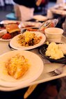 MOODY AIR FORCE BASE, Ga. -- Airmen stacked their trays full of a wide variety of food during the taste-test survey held at the Georgia Pines Dining Facility here Oct. 7. More than 300 military members went to the taste-test during lunch to give their opinions on the new food options. (U.S. Air Force photo/Airman 1st Class Benjamin Wiseman)