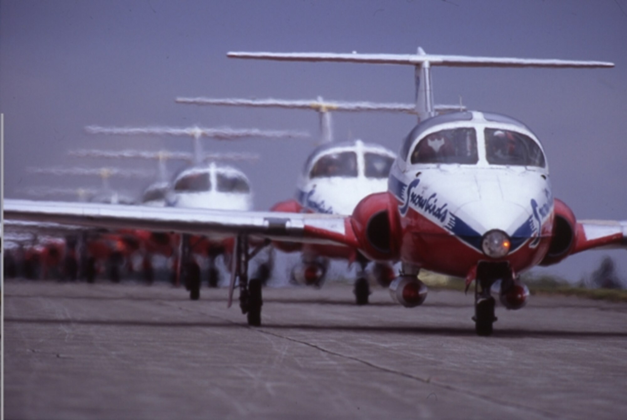 Canadian Forces Snowbirds in action.  Photo courtesy of the Department of National Defence, Canada.
