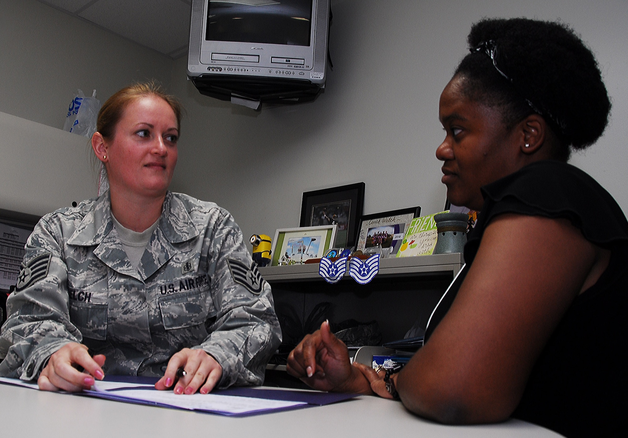 Staff Sgt. Danita Welch, 36th Medical Support Squadron, was awarded Andersen?s Best, Oct. 1 at Andersen Air Force Base, Guam.  Staff Sgt. Welch was nominated by her supervisor, Master Sgt. Dienna Mosely, 36th Medical Support Squadron, for the award for stepping up to positions usually held down by a Captain and Master Sgt.  (U.S. Air Force photo/Staff Sgt. Jamie Powell)
