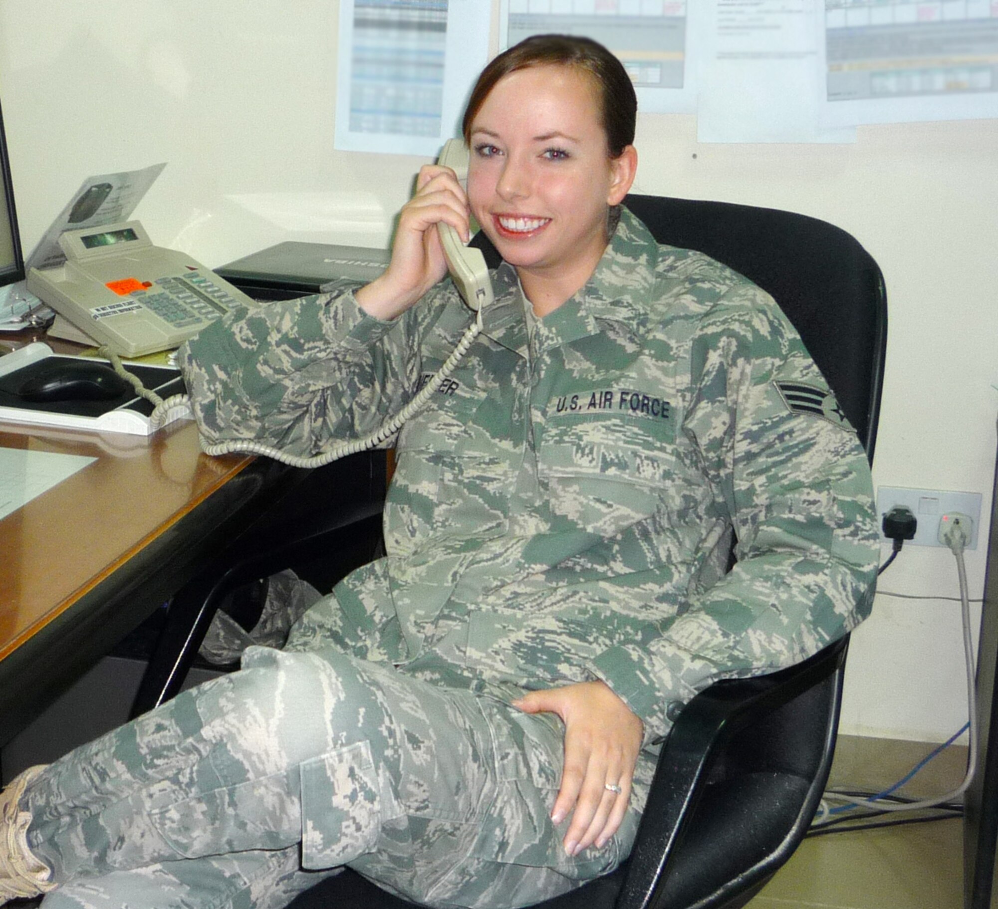 Senior Airman Rachel Mueller is deployed from the 88th Medical Support Squadron, Wright Patterson Air Force Base, Ohio.