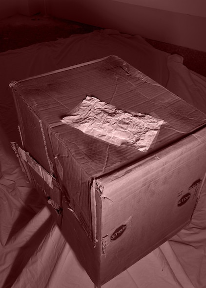MINOT AIR FORCE BASE, N.D. -- The installation antiterrorism office wants Airmen to take an active role in Minot AFB’s security and antiterrorism and join base efforts to detect and mitigate potential threats by reporting information about unusual, suspicious and/or criminal activities. Shown here is an example of a suspicious package. (U.S. Air Force photo illustration by Senior Airman Michael J. Veloz)