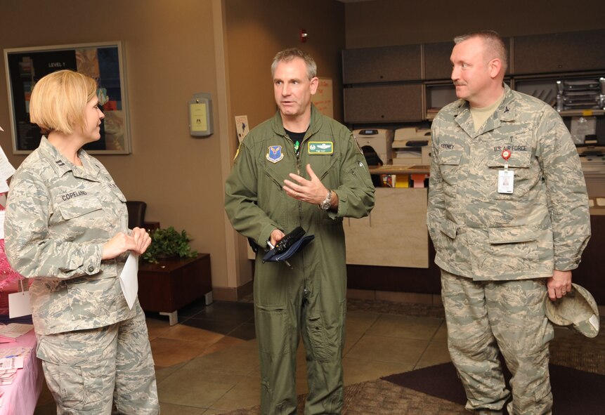 BARKSDALE AIR FORCE BASE, La. -- Col. Timothy Fay, 2nd Bomb Wing commander, speaks at the 2nd Medical Group clinic during a proclamation signing Oct. 8. The proclamation designates October as Domestic Violence Awareness Month at Barksdale. (U.S. Air Force photo/Airman 1st Class Sean Martin)