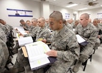 Students in Air Force Basic Military Training learn about defending cyberspace during a training class Oct. 8. The course teaches basic operating fundamentals on the AF network and the significance of protecting the network to meet the Air Force mission. (U.S. Air Force photo/Robbin Cresswell)