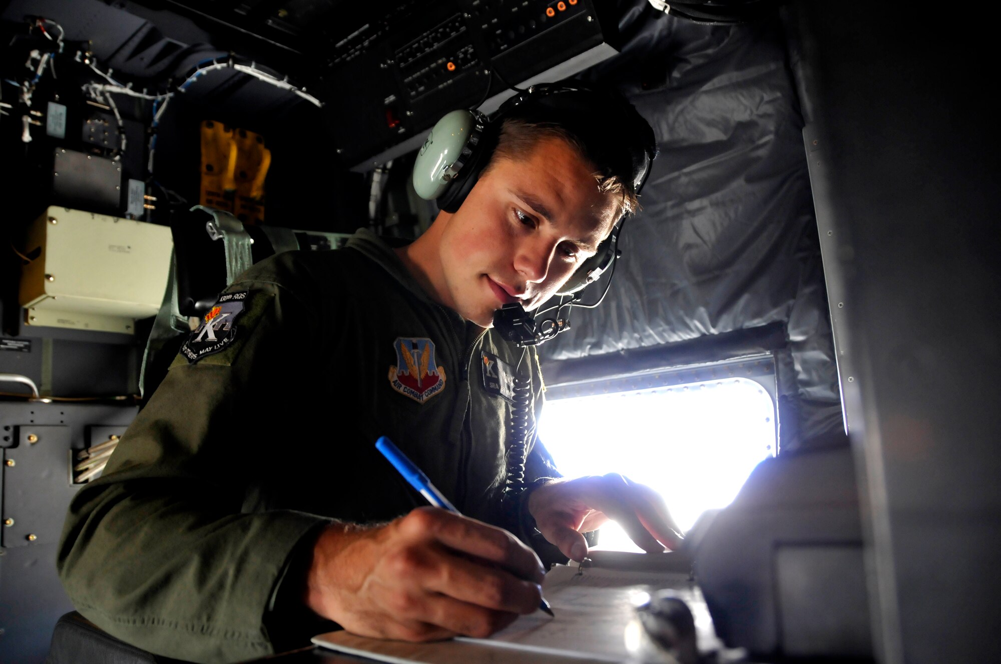Senior Airman Jeffrey MacNeill, a C-130 Combat Shadow radio operator with the 130th Rescue Squadron, is featured as this month's Portrait of a Professional. (Air National Guard photo by Tech. Sgt. Ray Aquino) 