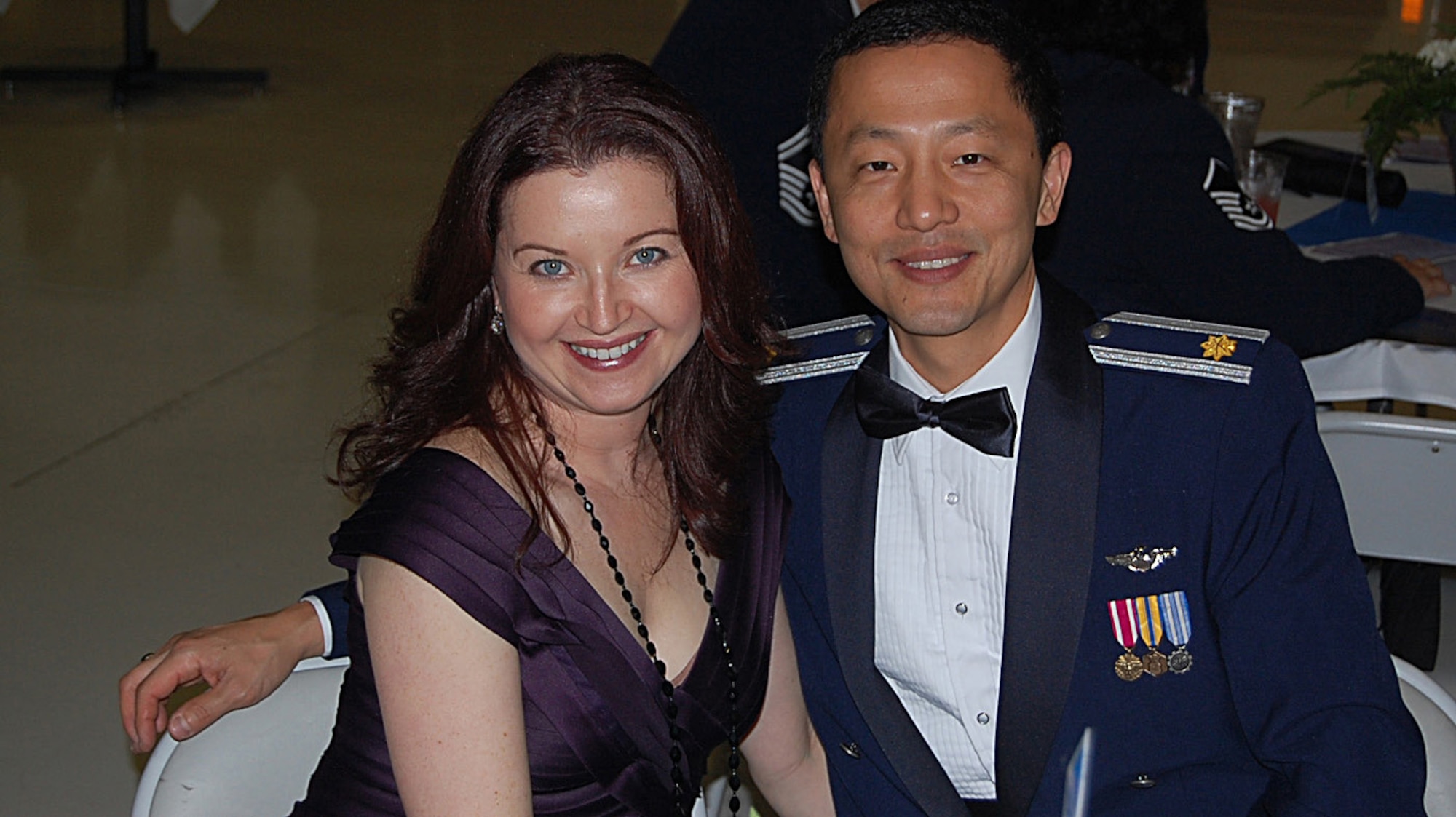 JOINT BASE LEWIS-MCCHORD, Wash., - Maj. Steven Lee, 446th Airlift Wing, and his wife Suzanne attended the Air Force Ball Sept. 18 at Joint Base Lewis-McChord, Wash. (Courtesy photo/Tech. Sgt. Jennifer Bargiel)