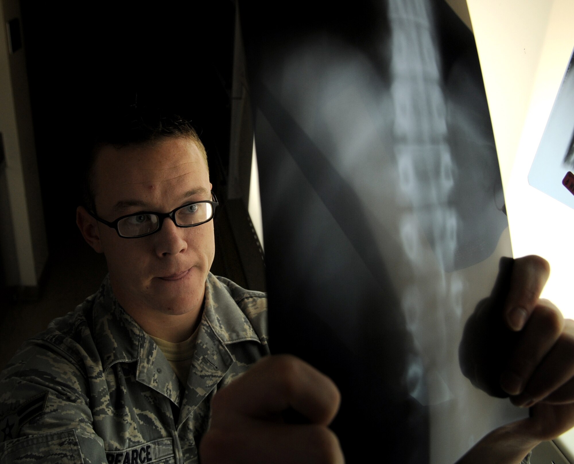 MOUNTAIN HOME AIR FORCE BASE, Idaho -- Airman 1st Class Seth Pearce is the 366th Surgical Operations Squadron warrior of the week. Airman Pearce works as a diagnostic imaging technician. (U.S. Air Force photo by Senior Airman Debbie Lockhart)