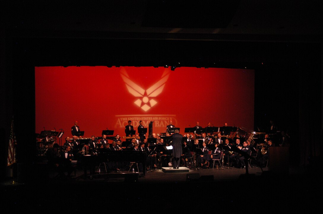 The USAF Academy Band performed on October 15, 2010, at Central Arizona College in Coolidge, Arizona, to a packed house. All veterans and their families were honored as the audience gave their approval with a standing ovation. It was a patriotic night in Coolidge, Arizona, as the spirit of flight and pride in our Air Force was told through the universal language of music by your United States Air Force Academy Band.