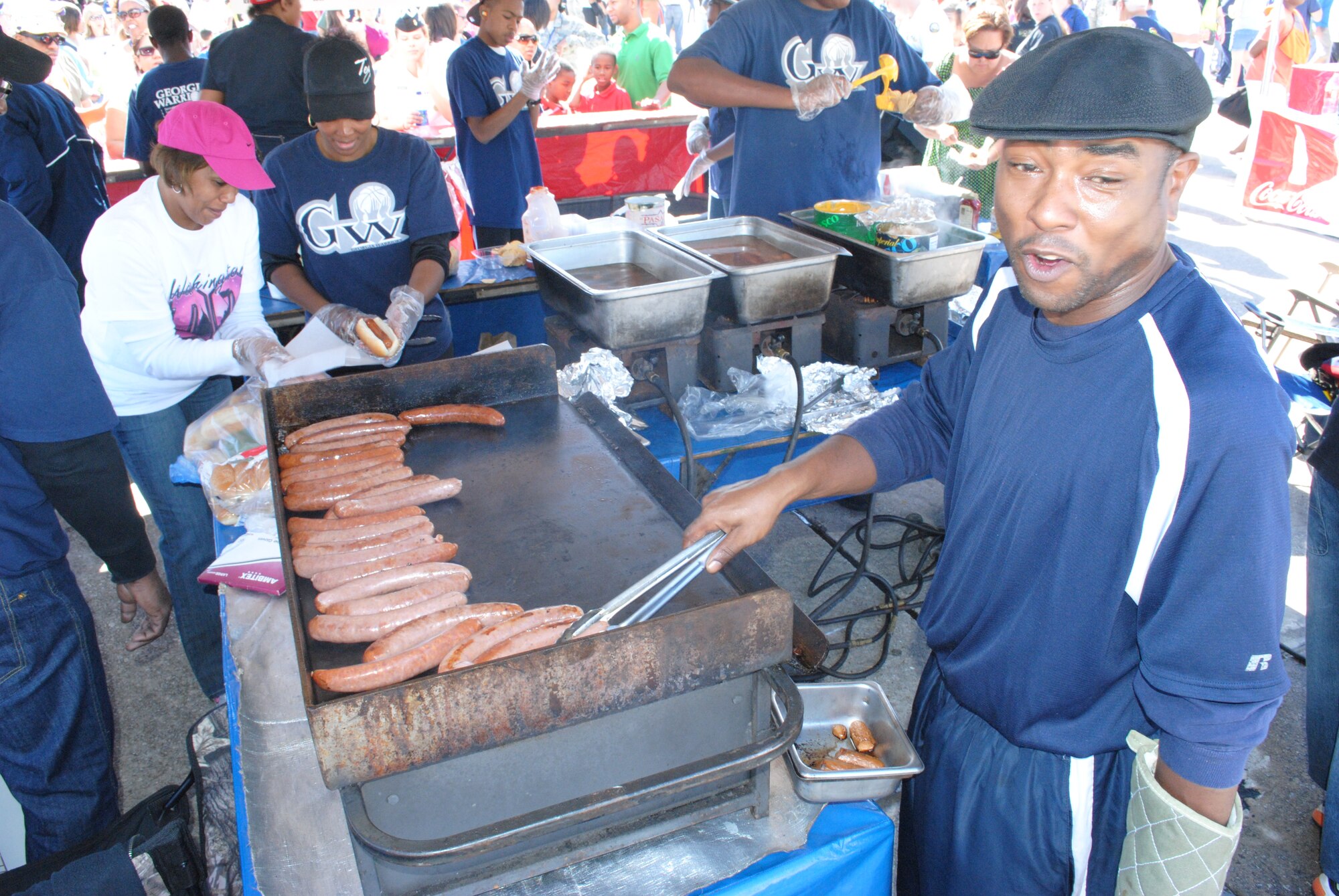 Mr. Roman Cowart, a volunteer vendor at the Wings Over Atlanta Air Show & Open House, is one of the many unsung heroes who fed the crowd of 150,000  at Dobbins Air Reserve Base.  (U.S. Air Force photo/Master Sgt. Stan Coleman)