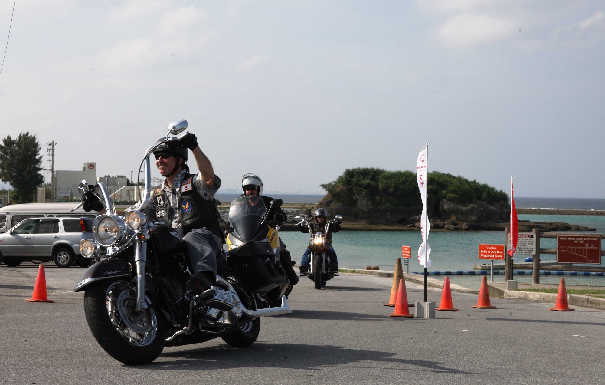 Kadena Marina, Okinawa, Japan - Soldiers, Sailors, Airmen and
Marines along with Japanese citizens on Okinawa join together to increase
awareness and raise funds for Special Olympics.  Approximately 10 Soldiers
along with 140 American and Japanese Harley Davidson bikers participated in
the 11 Annual Poker Run on Okinawa.  Each rider is given a card at five
separate locations on island.  The winner is presented with the all the
entry fees. The winner then donates the proceeds to Special Olympics. This
year the Poker Run raised close to $1,300. The spirit of Special Olympics is
foremost one of joy, but also courage, integrity, pride, and respect.  It is
a spirit of acceptance that transcends social and political boundaries...it
is a spirit that inspires us all. (U.S. Air Force Photo/Charles "Chip" Steitz)
