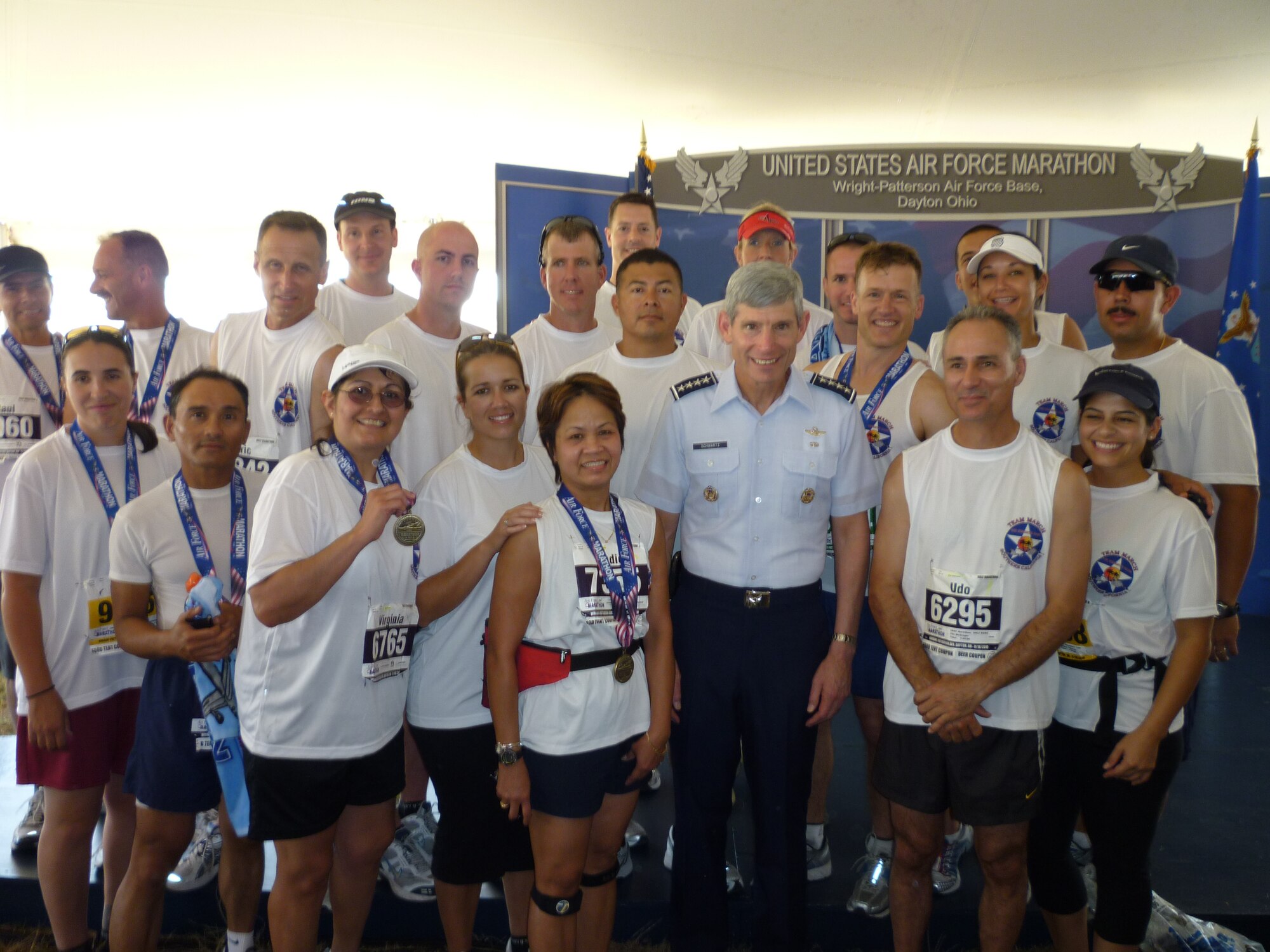 A team photo with Gen. Norton Schwartz.  (U.S. Air Force photo courtesy Col. Karl McGregor)