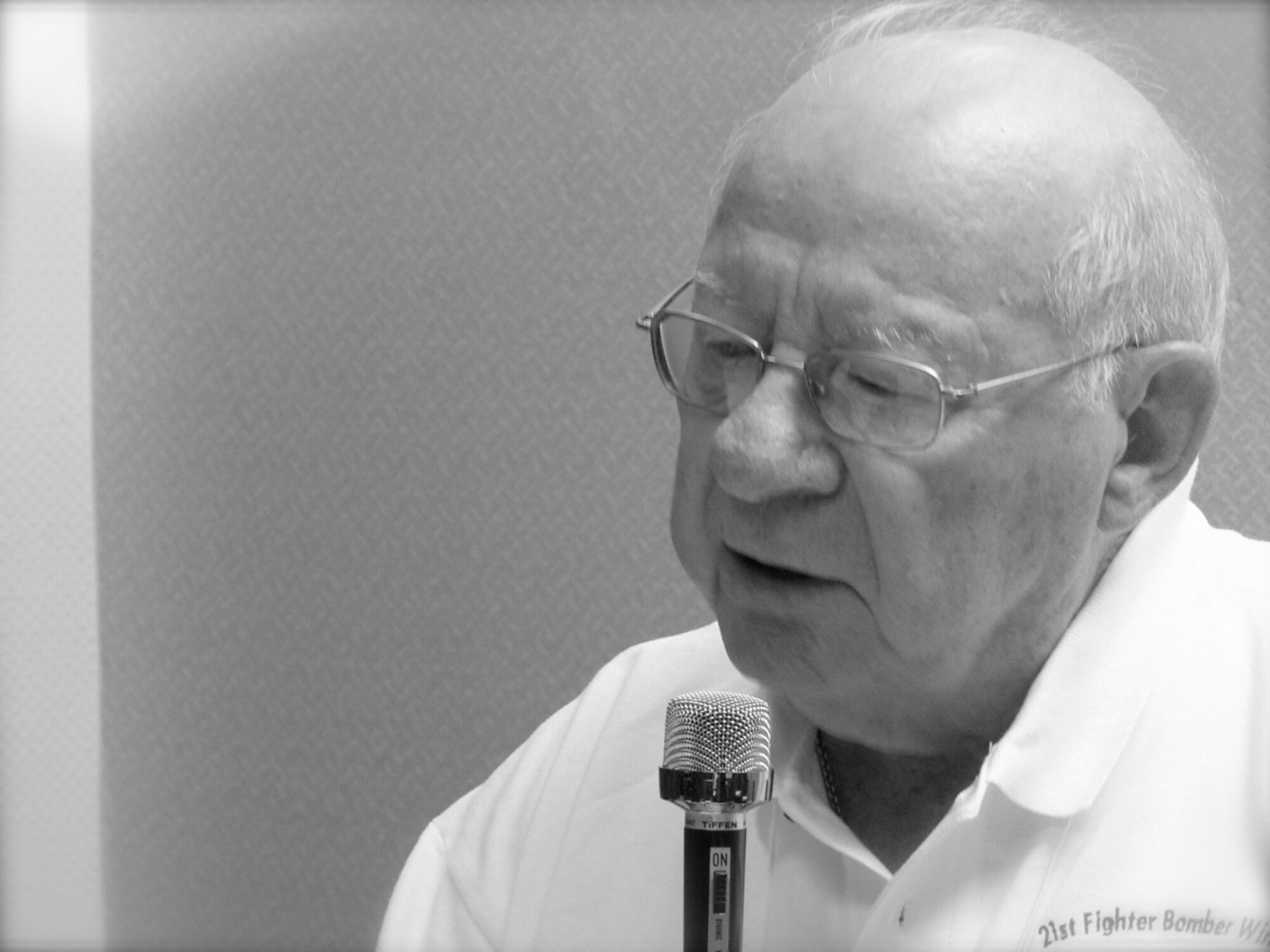 Retired Chief Master Sgt. Leonard Black, 83, was stationed at Chambley Air Base, France, in 1956. Although the living conditions were primitive, Chief Black said he has fond memories of being in France: his first child was born there. (U.S. Air Force photo/Monica Mendoza)