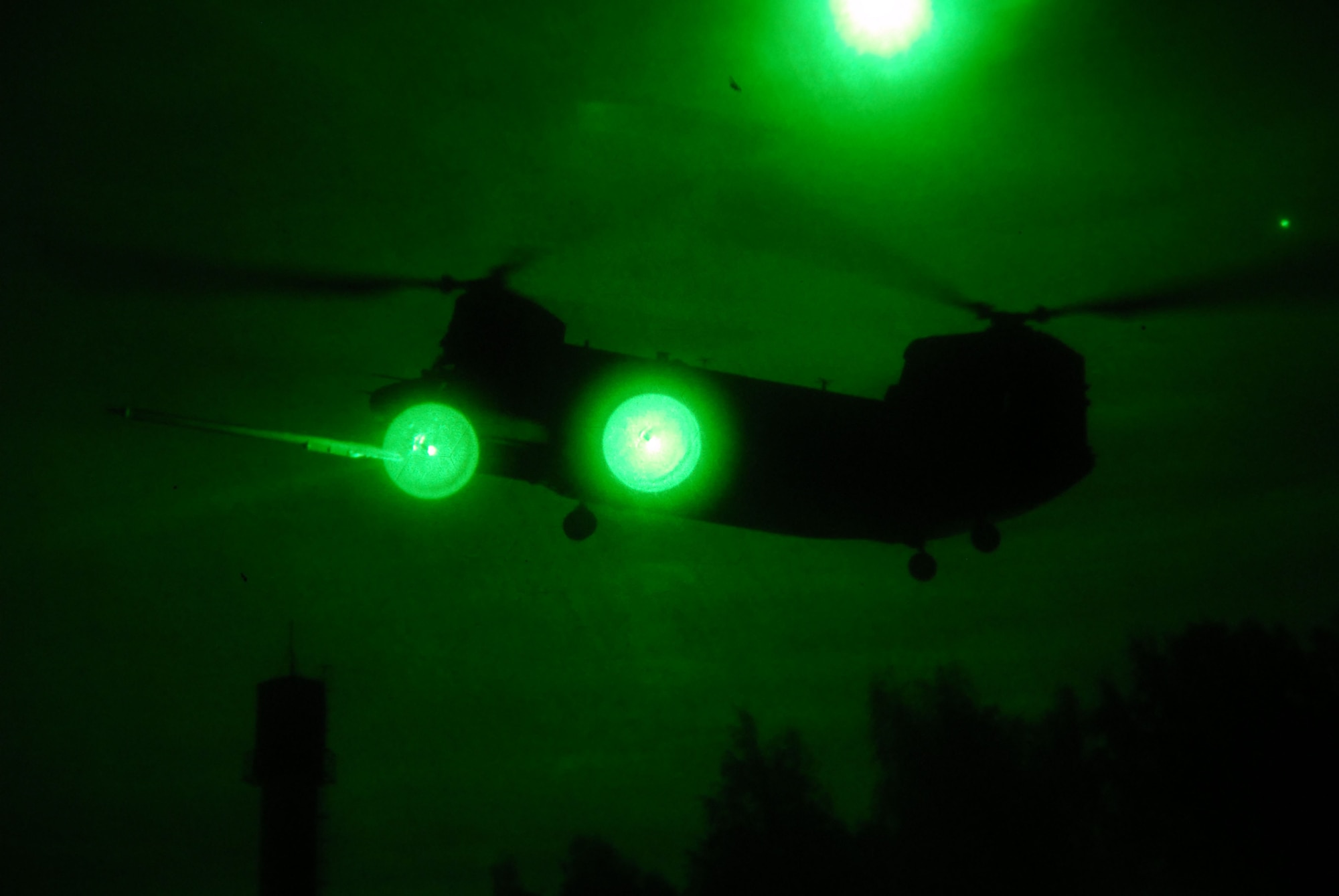 Patients requiring immediate surgery are transported on a MH-47 Chinook helicopter from the 160th Special Operations Aviation Regiment (Airborne) to be treated by the Air Force Surgical Team at Dragunu Batalionas, Lithuania Sept. 24, as part of the Jackal Stone 2010 exercise. Jackal Stone 10, hosted by Poland and Lithuania this year, is an annual international special operations forces (SOF) exercise held in Europe. Its objective is to enhance capabilities and interoperability amongst the participating special operations forces and as well as build mutual respect while sharing doctrinal concepts. The exercise, which is coordinated with U.S. Special Operations Command Europe, includes Poland, Lithuania, Latvia, Croatia, Romania, and Ukraine participating in the exercise. (U.S. Army photo by Pfc. Christopher A. Calvert ? Photo approved for Public release by SOCEUR PAO ? MAJ James Gregory)