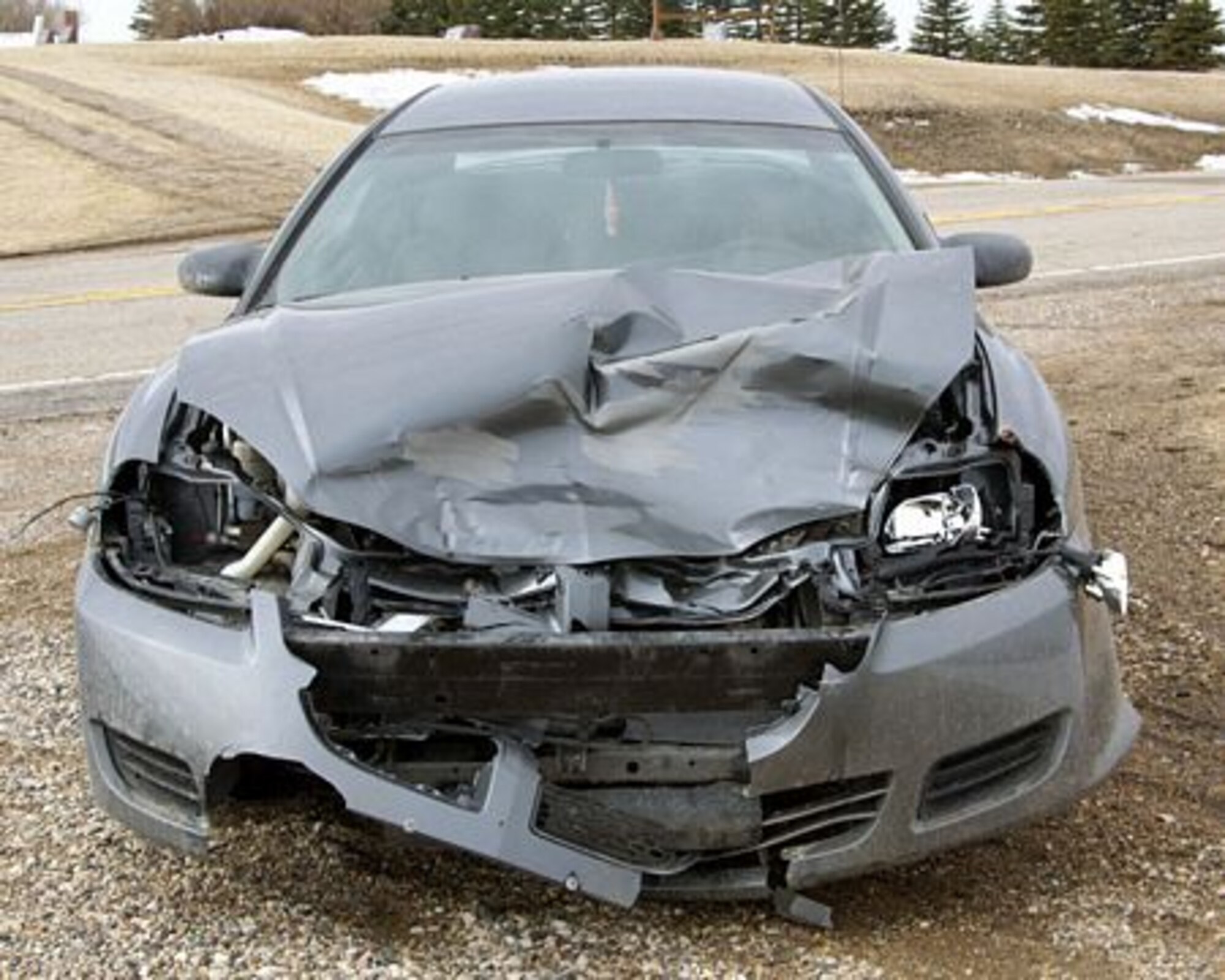 MINOT AIR FORCE BASE, N.D. -- It is during the fall and winter seasons when animal related vehicle collisions occur the most. It is during this time of the year when wild animals, especially deer, go out and actively seek food everywhere they can. (Courtesy photo)