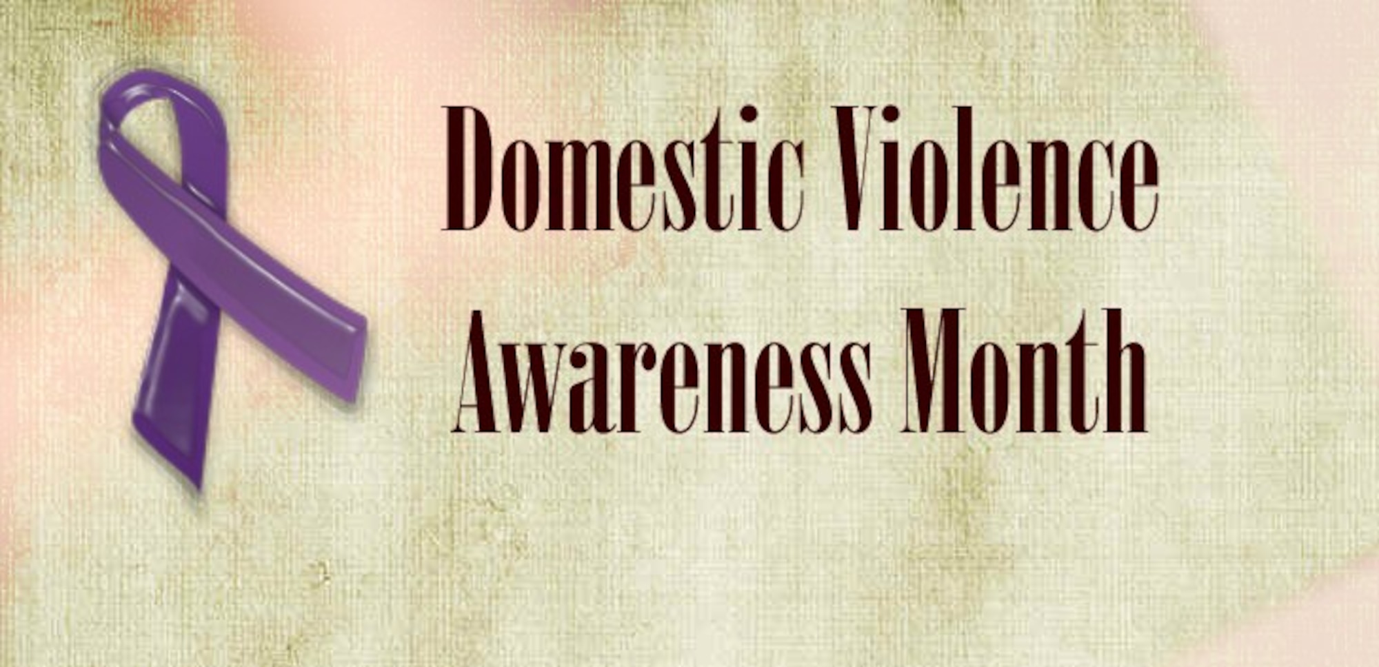 October is Domestic Violence Awareness Month.  If you or someone you know has been a victim of domestic violence, contact the Family Advocacy office at 556-8943. (U.S. Air Force graphic/Airman 1st Class Jessica Hines)