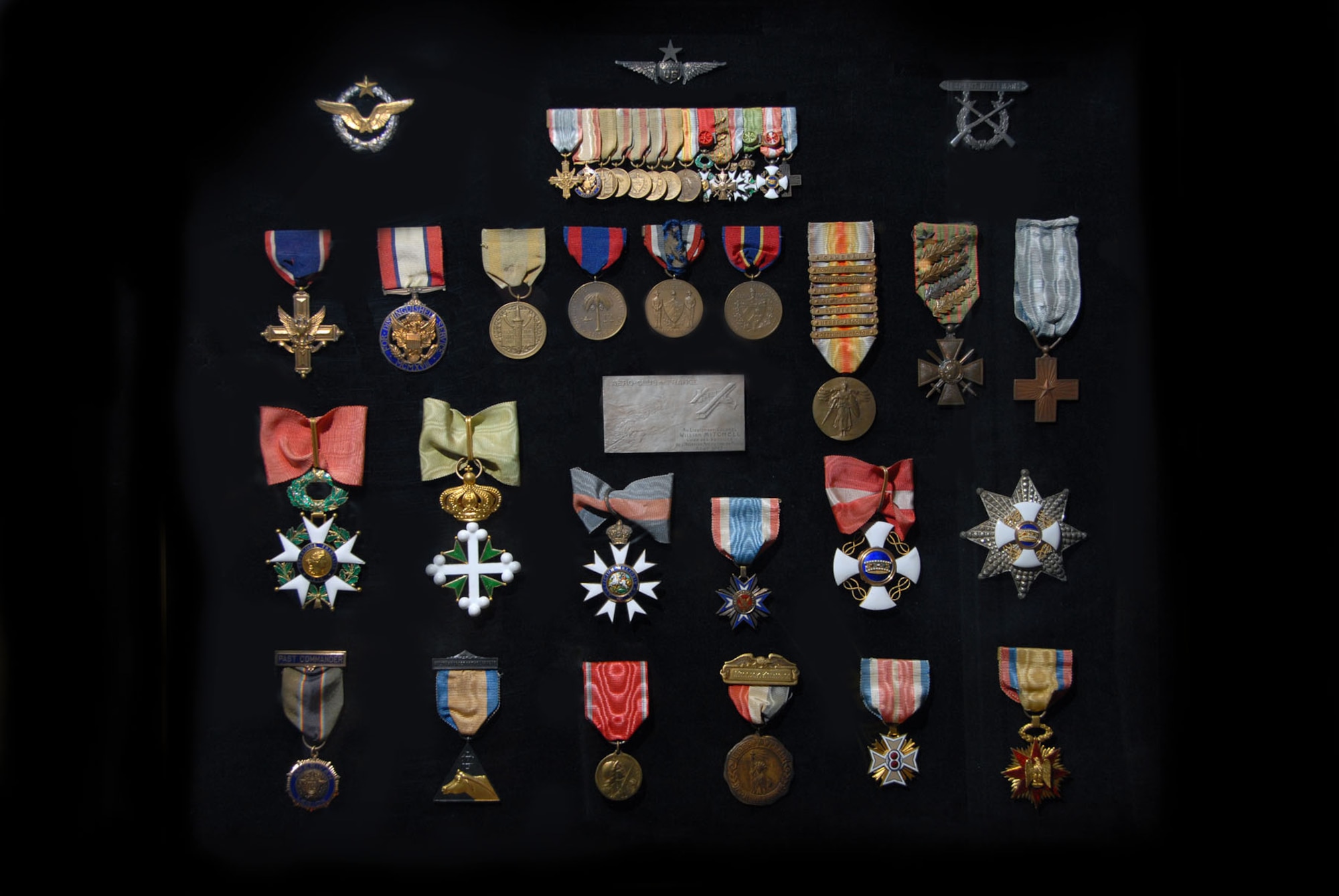 DAYTON, Ohio -- Gen. William "Billy" Mitchell's medals on display at the National Museum of the U.S. Air Force. (U.S. Air Force photo)