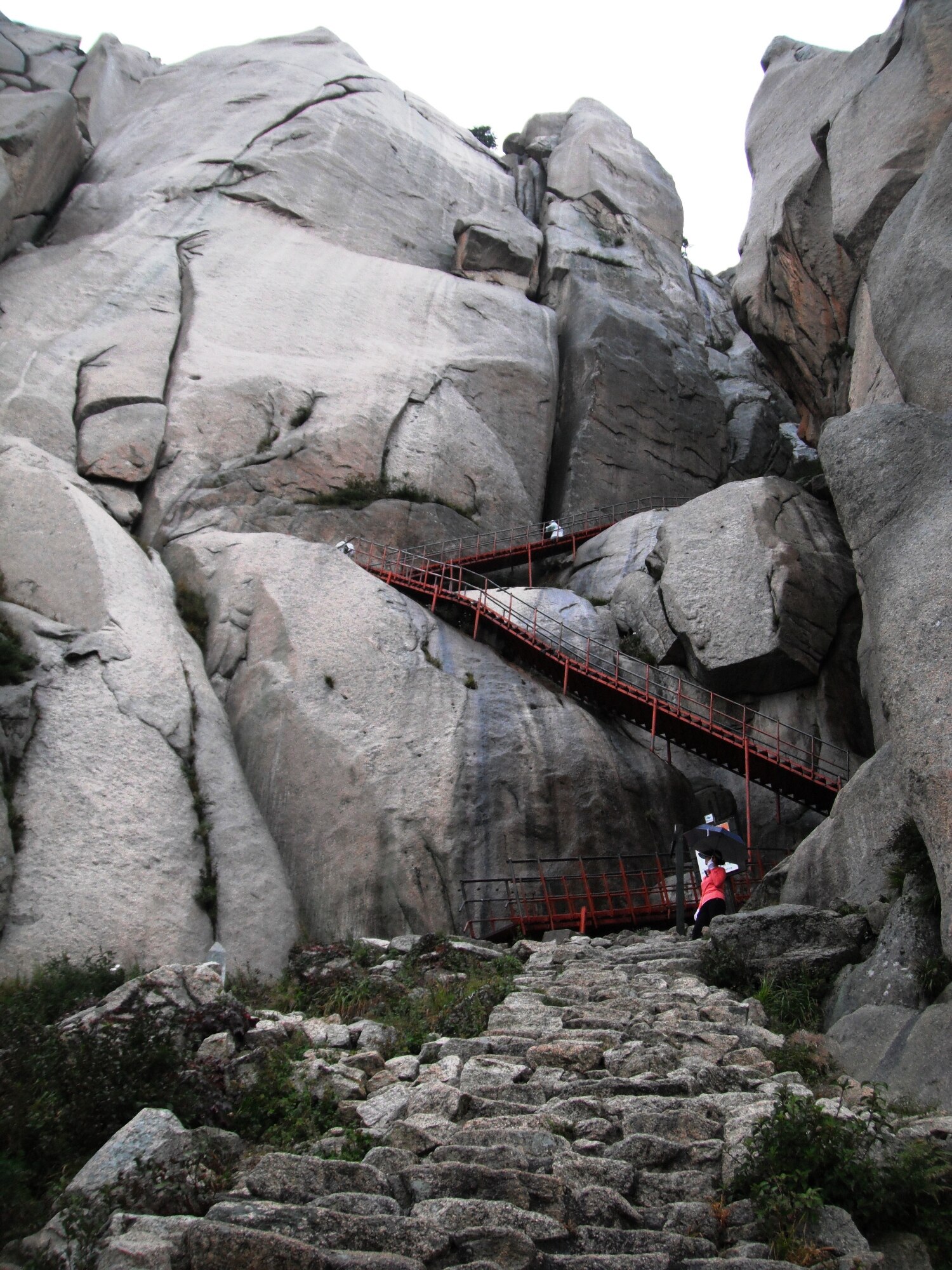 Stairs leading to Ulsanbawi Rock in Seoraksan National Park, Republic of Korea. (U.S. Air Force photo/Staff Sgt. Eric Burks)