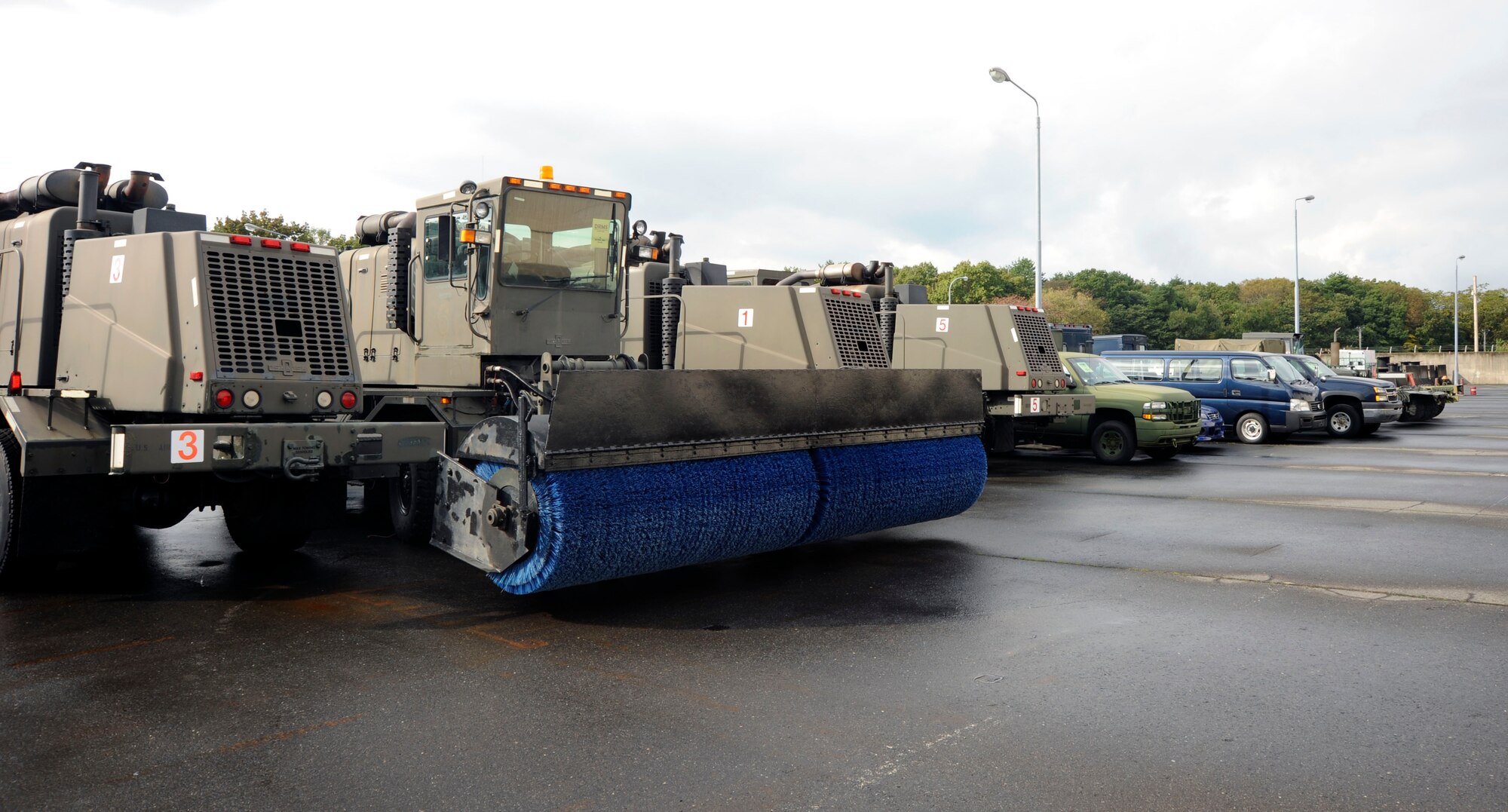Pictured is vehicle turn-in lot at the Defense Reutilization and Marketing Office on Misawa Air Base, Japan, Oct. 21, 2010. Excess property that is still usable can be redistributed to organizations or squadrons on base. (U.S. Air Force photo by Tech. Sgt. Russell McBride/Released)