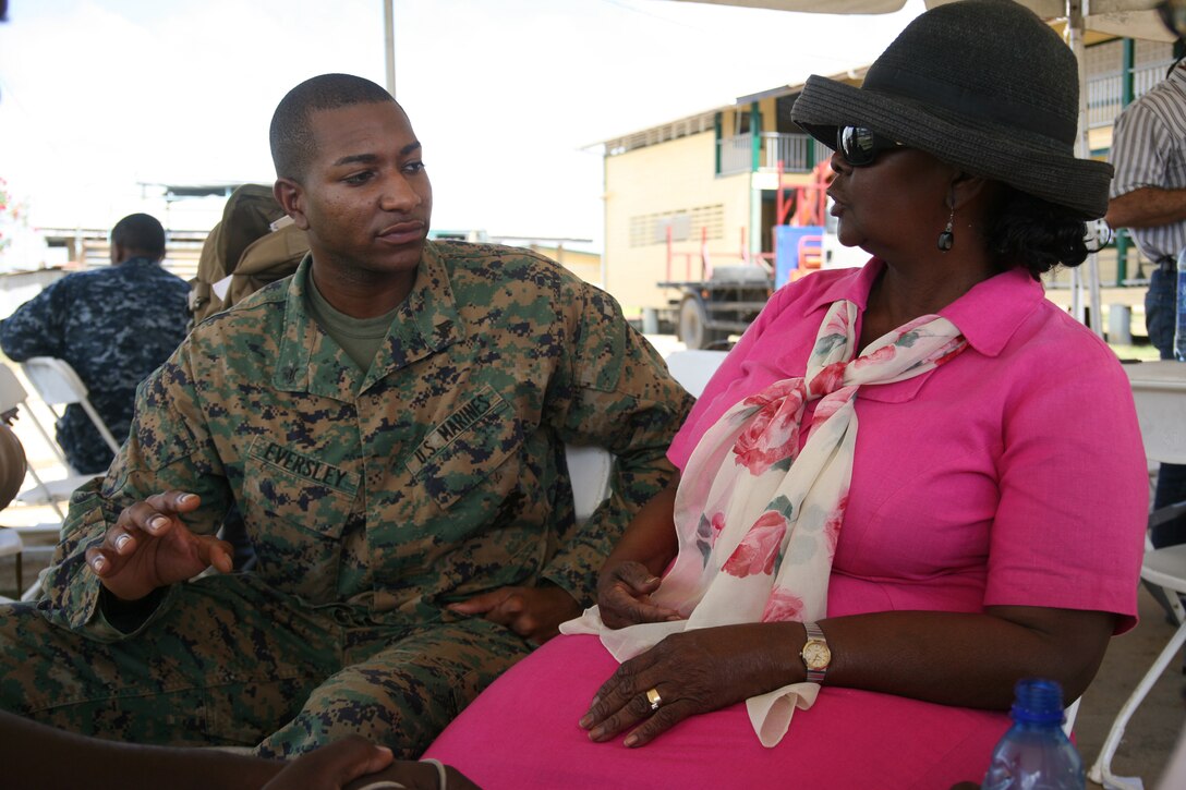 Marines Guyana Cherry Point visit family reunite