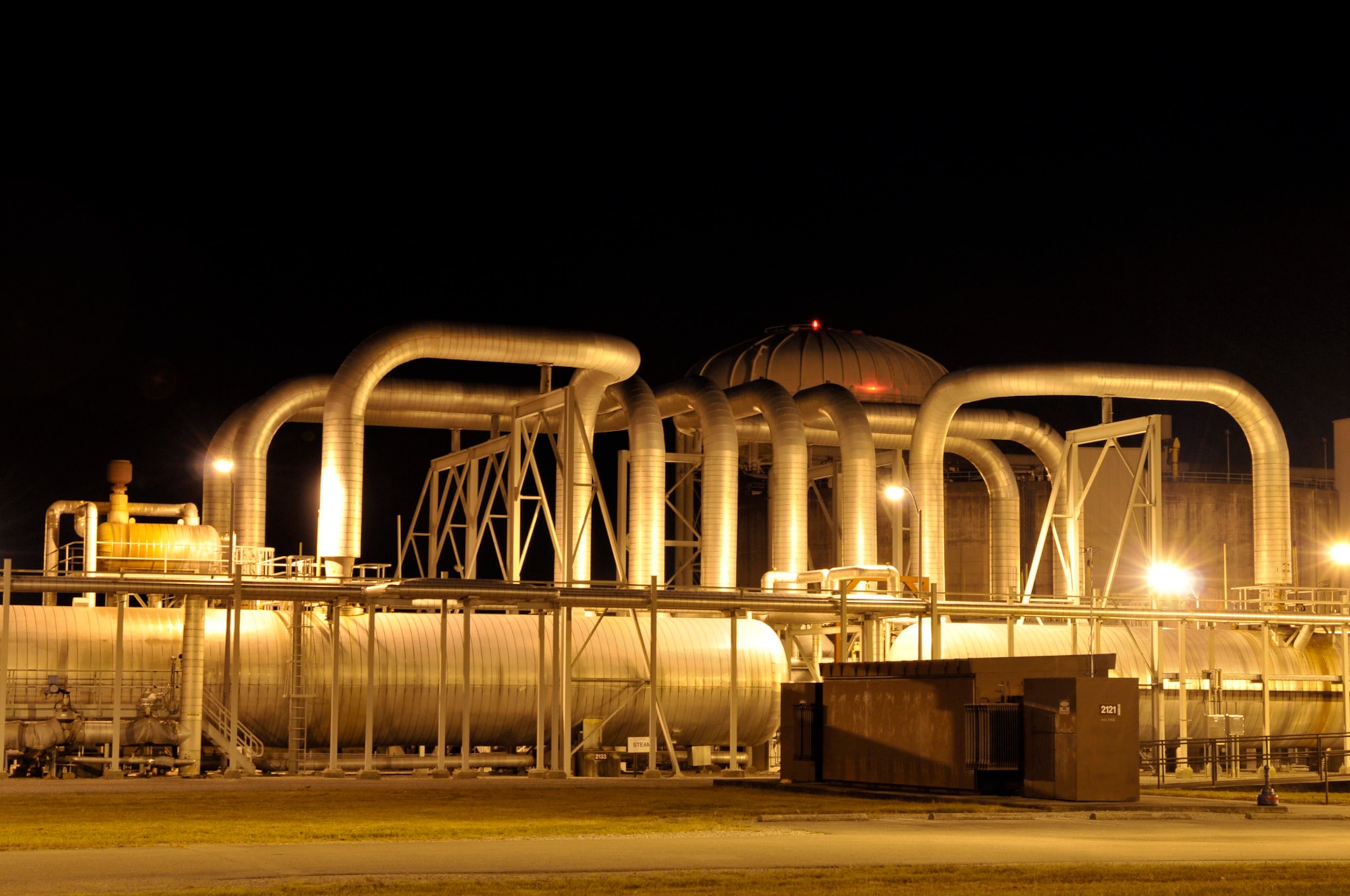 The large rocket test facility uses ?Night Ops," a program in which testing is conducted during the night of summer months. The program is in its fourth year of implementation. (U.S. Air Force photo/Rick Goodfriend)