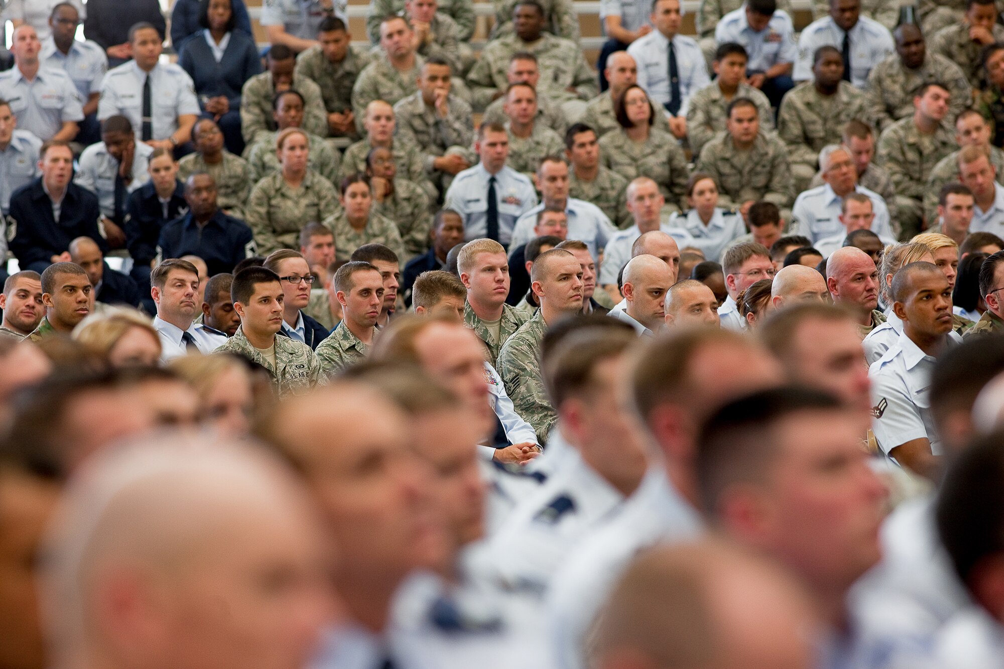 YOKOTA AIR BASE, Japan -- An Airman's Call was held at Yokota, Monday.  General Gary North, Pacific Air Forces commander, addressed issues affecting Airmen throughout PACAF. (U.S. Air Force photo/Osakabe Yasuo)