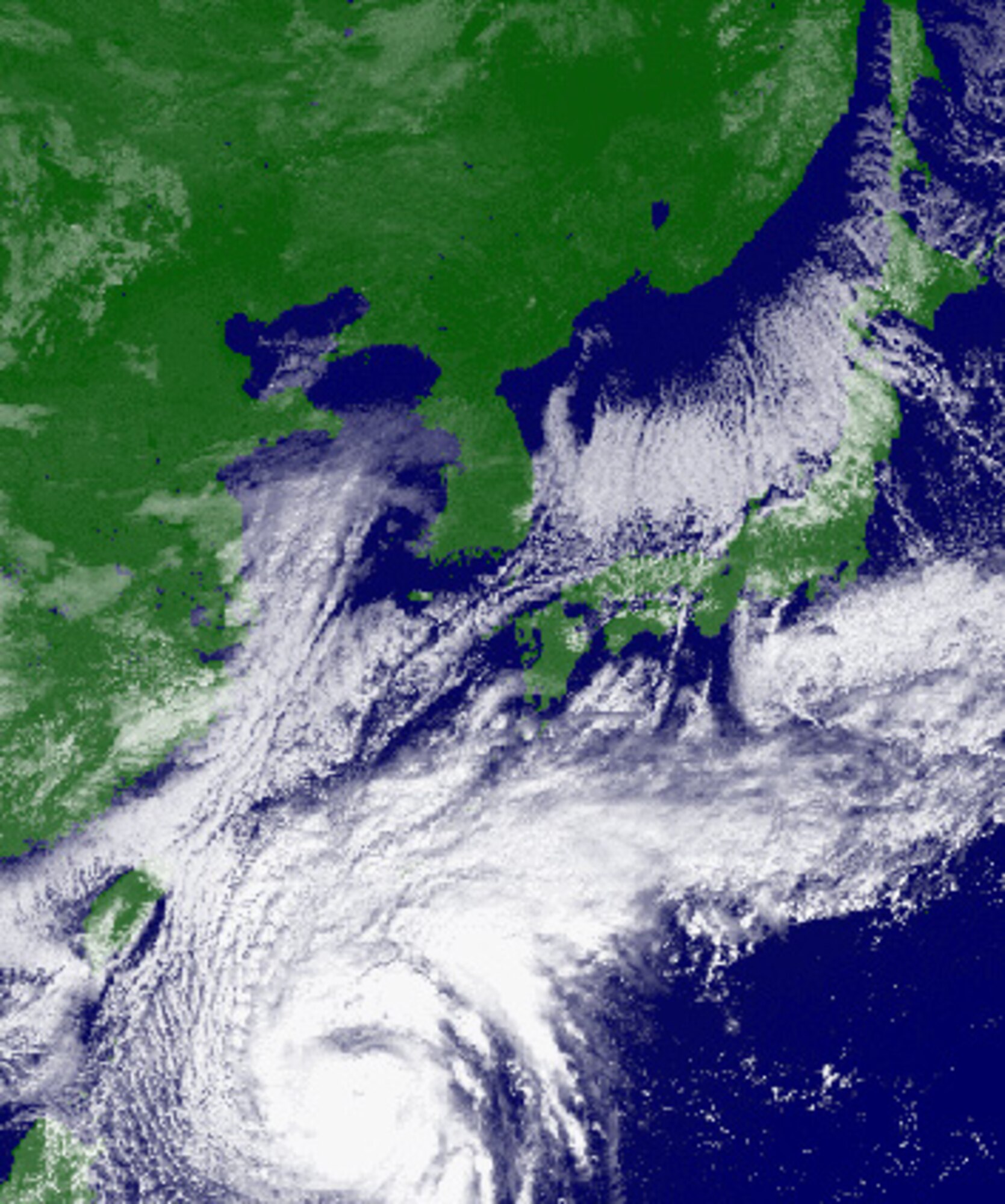 Typhoon Chaba makes its way toward Okinawa Oct. 27, 2010. People can get the latest storm updates by tuning to Armed Forces Network’s 89.1 FM and 648 AM, or by visiting Kadena’s weather, Facebook and Twitter sites. (Courtesy image provided by Japan Meteorological Agency)