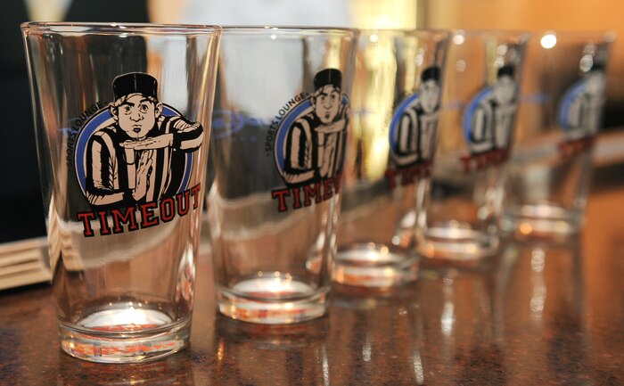 NELLIS AIR FORCE BASE, Nev.--  Nellis celebrated the grand opening of the Timeout Sports Lounge located inside the Desert Oasis Club Oct. 25. The sports lounge was designed for Airmen of all ranks and provides various options for entertainment. (U.S Air Force Photo / Senior Airman Stephanie Rubi)