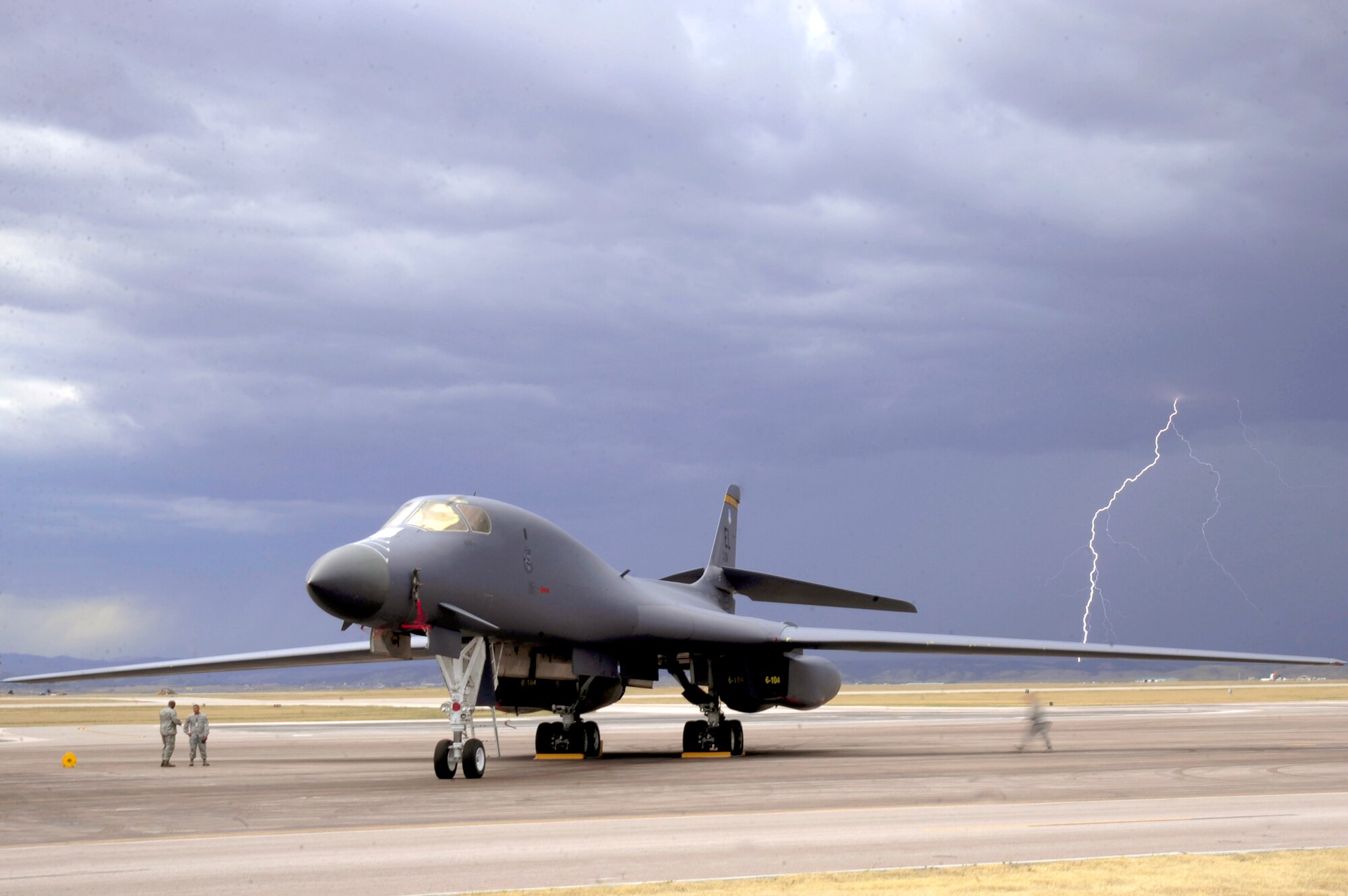 Officials from the Air Force Marathon office recently named the B-1B Lancer as the official plane for the 2011 Air Force Marathon. (U.S. Air Force photo/Senior Airman Corey Hook)