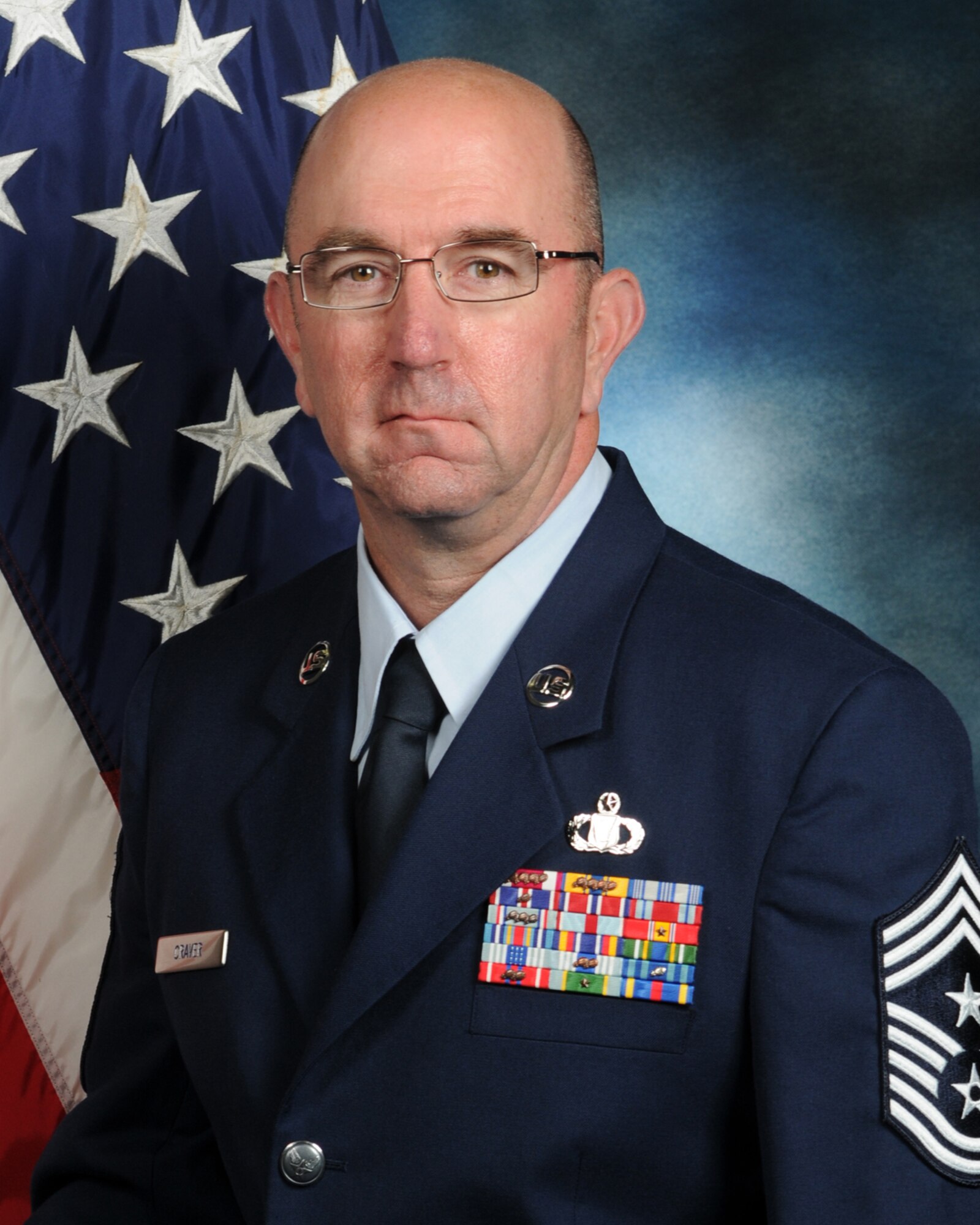 Chief Master Sgt. Jeff Craver was selected by Brig. Gen. Charles Q. Brown Jr., 31st Fighter Wing commander, from among a large pool of candidates earlier this month, to succeed Chief Master Sgt. Laten Williams upon his retirement. (U.S. Air Force photo by Staff Sgt. Mercedeskimble Crossland)