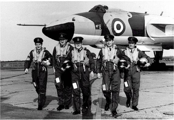 MCCOY AIR FORCE BASE, Fla. - A Royal Air Force Vulcan bomber crew steps away from their aircraft during the 17th Bombing and Navigation Competition in 1970. There were three RAF crews competing in this Bomb Comp held at McCoy AFB, Fla. (Courtesy photo)