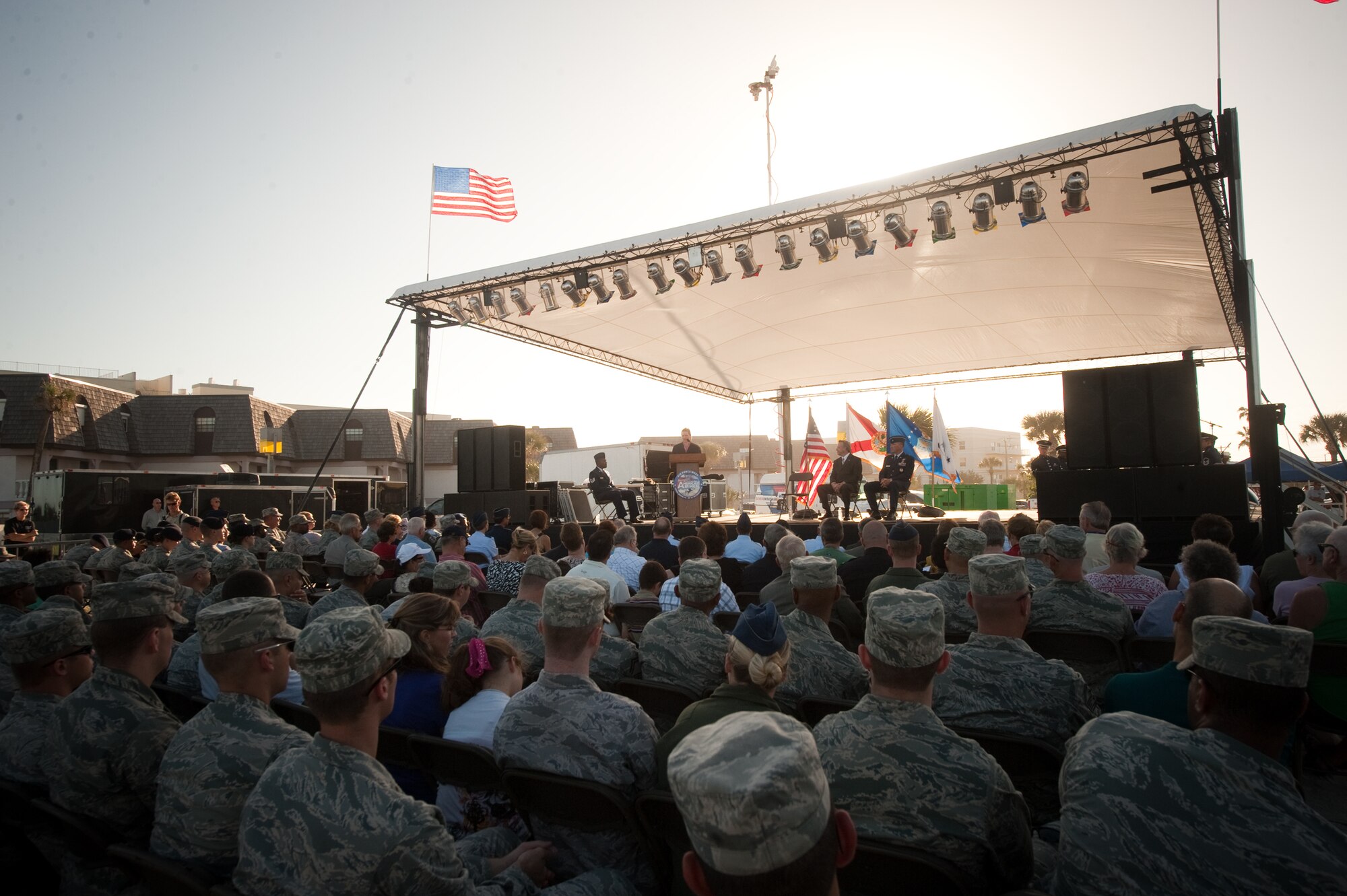 Undersecretary of the Air Force Erin C. Conaton addresses the audience in Cocoa Beach, Fla., Oct. 26, 2010, during the Proclamation Ceremony that formally launches Air Force Week Cocoa Beach.  Air Force Week continues through Oct. 31.(U.S. Air Force photo/ Lance Cheung)