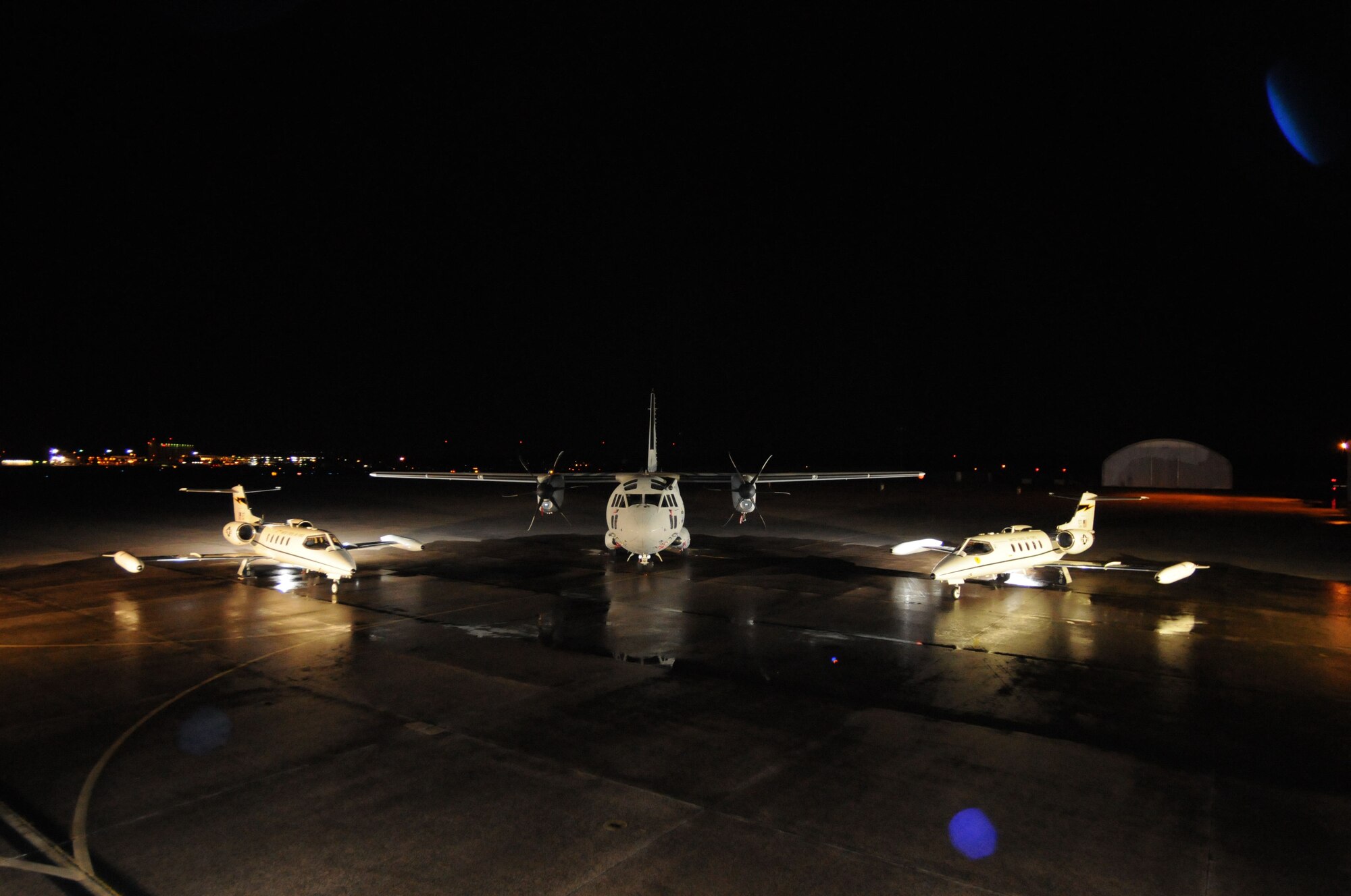A C27J Spartan is shown on the ramp during a familiarization visit to the Bradley Air National Guard Base in East Granby, Conn. on Thursday, Oct. 21, 2010.  The aircraft visit afforded the Flying Yankees of the 103rd Airlift Wing an opportunity to experience its future mission capabilities first hand.  (U.S. Air Force photo by Tech. Sgt. Erin E. McNamara)