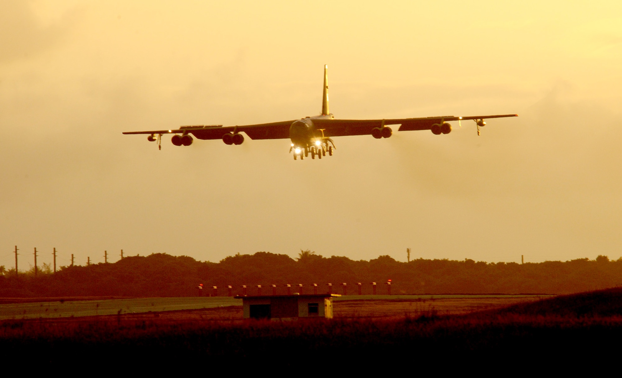 Air Force B-52 Stratofortresses, similar to the one pictured here, flew from Andersen Air Force Base, Guam, to the land Down Under to demonstrate the capability and flexibility of the Stratofortress to Australian military partners, as part of Exercise Hamel, Oct. 8 through 18. (U.S. Air Force photo/Master Sgt. Kevin J. Gruenwald)
